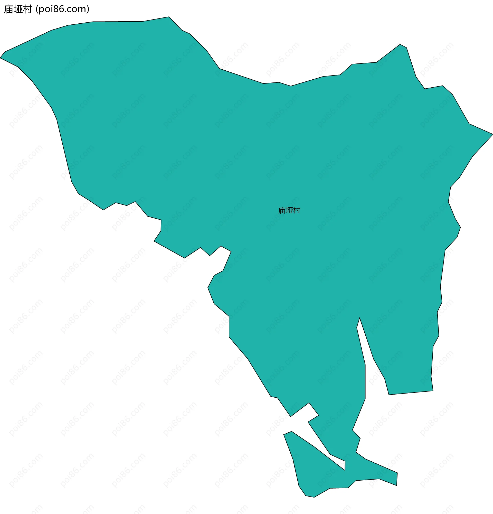 庙垭村边界地图