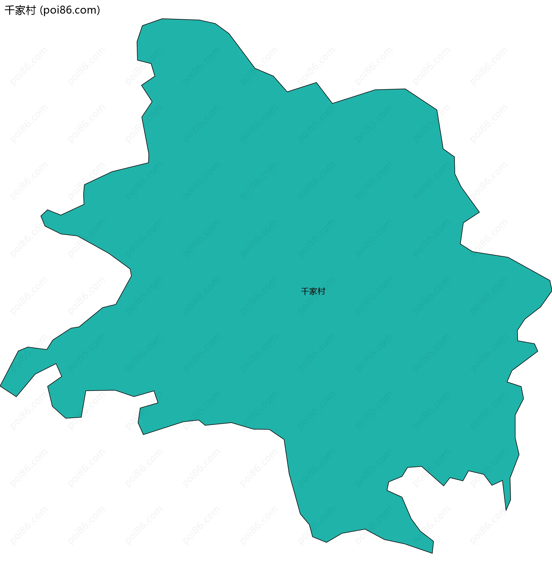 千家村边界地图