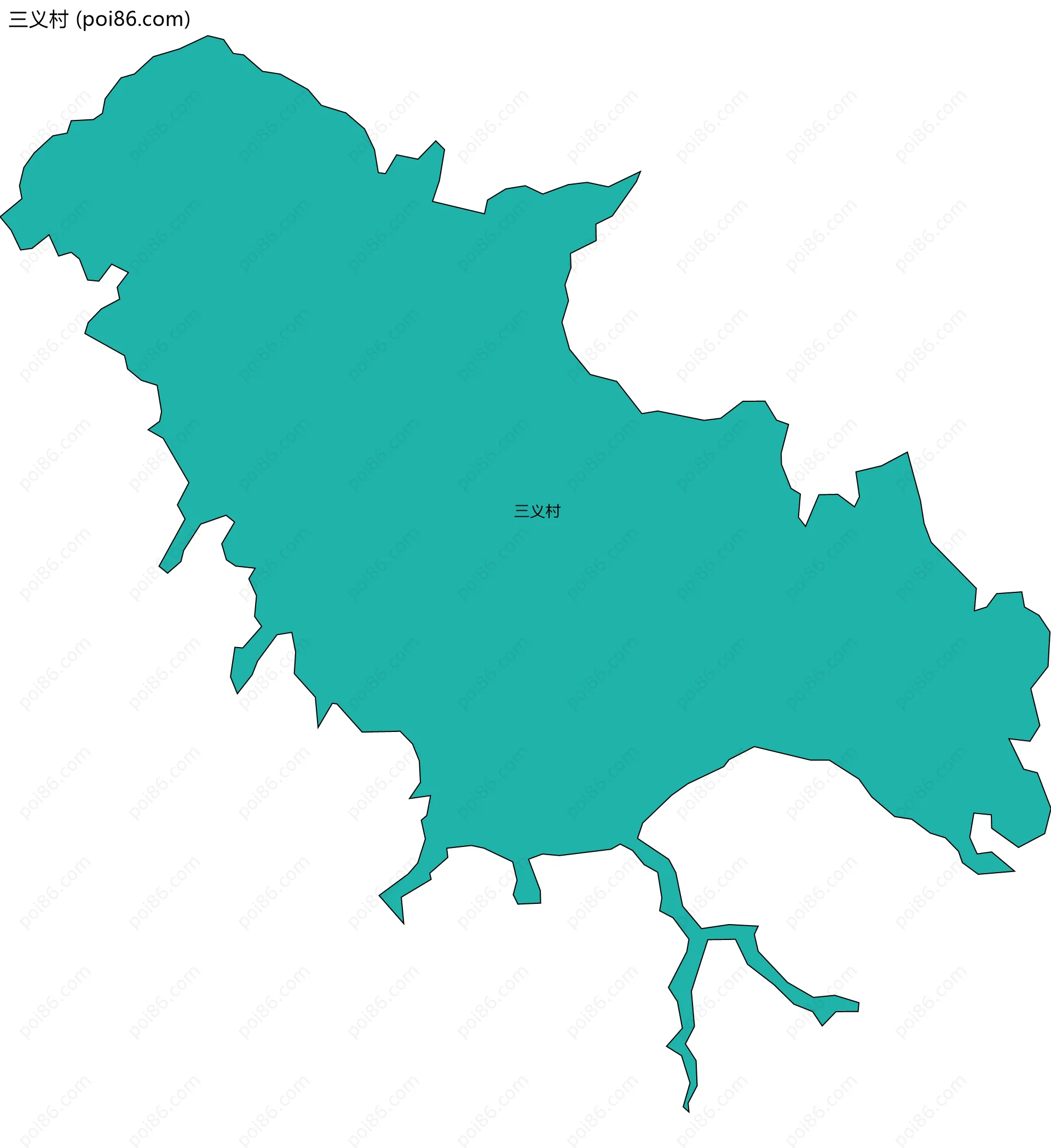 三义村边界地图