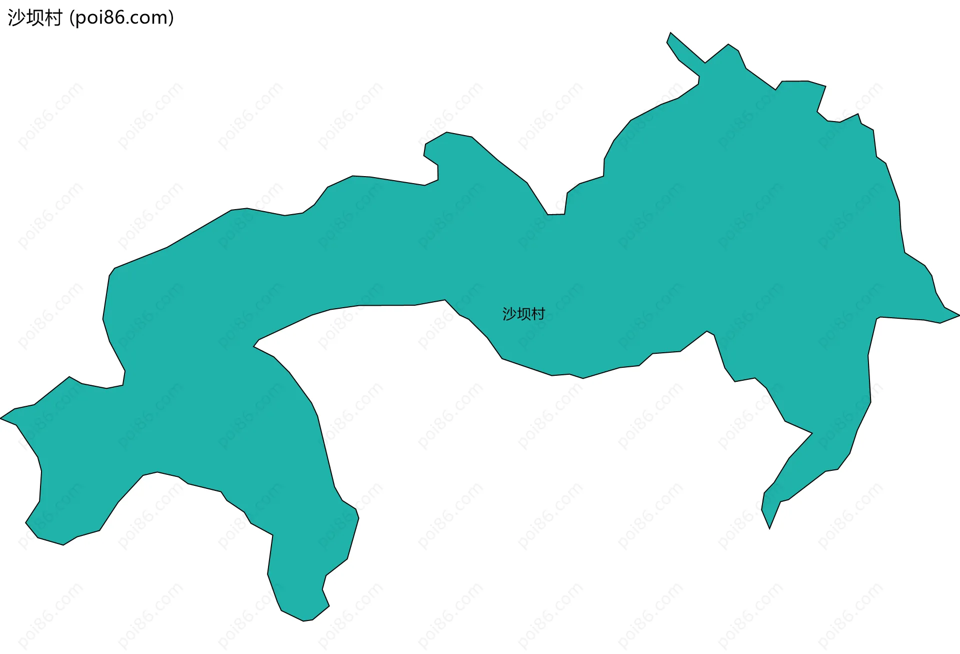 沙坝村边界地图