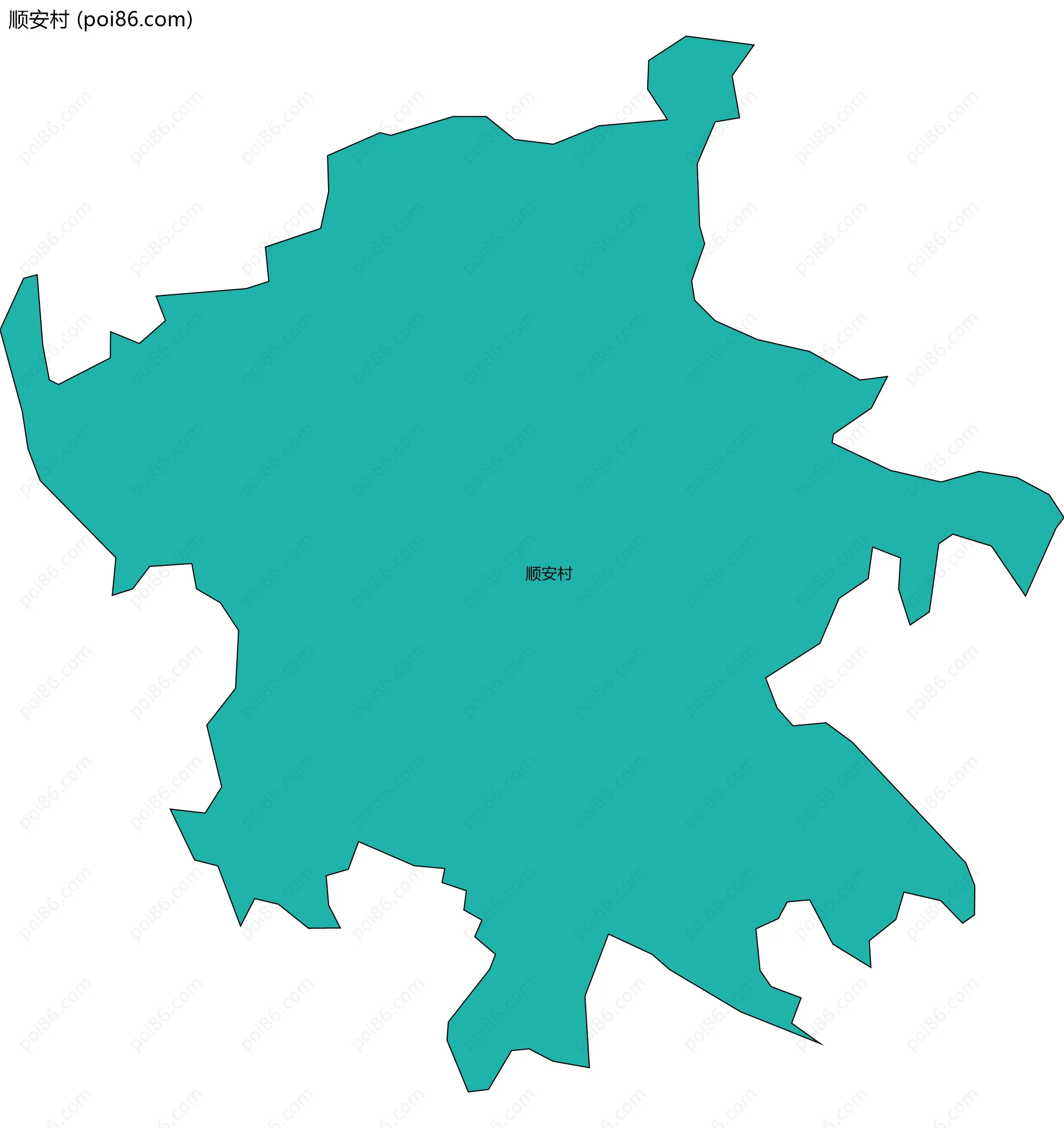 顺安村边界地图