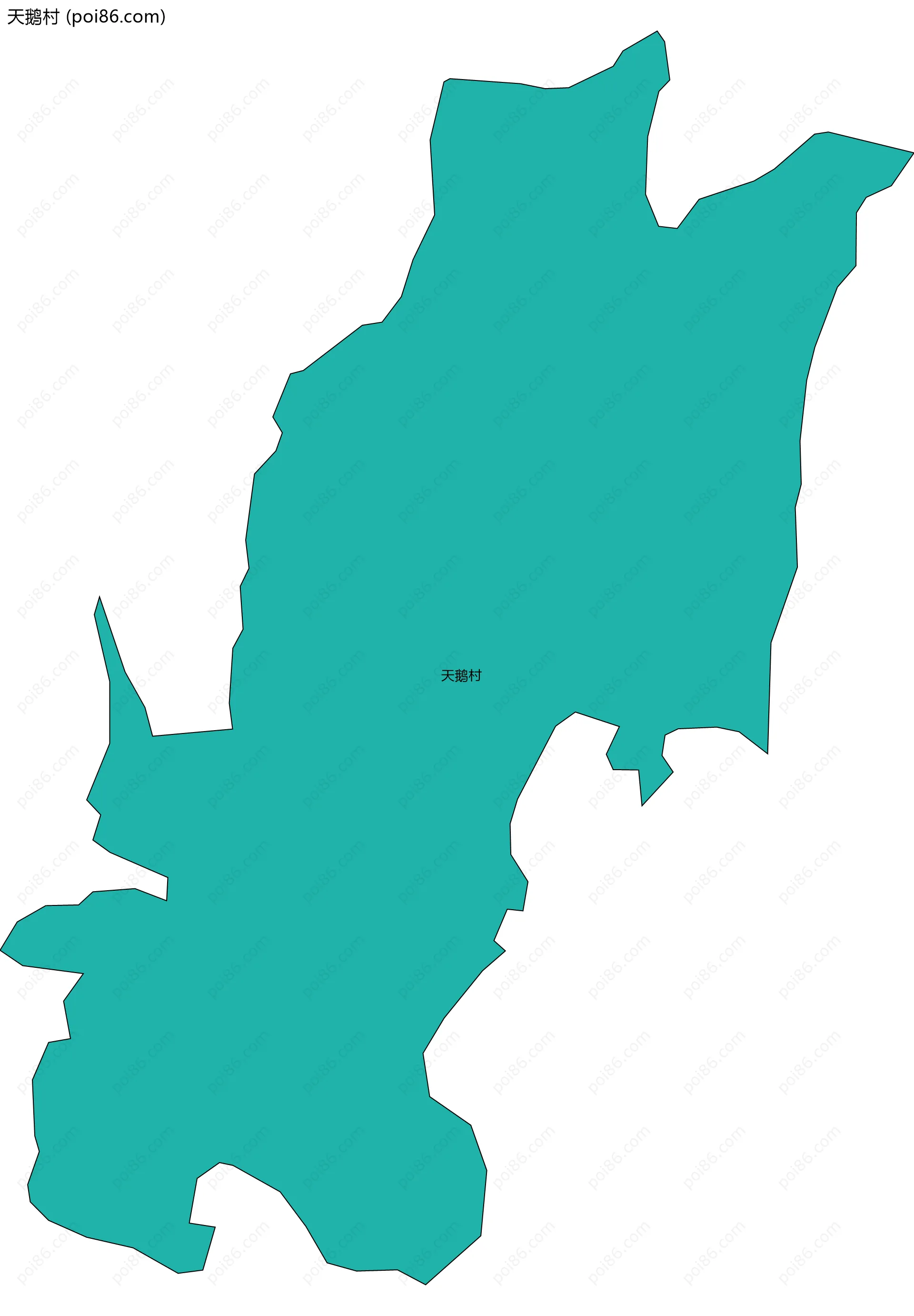 天鹅村边界地图