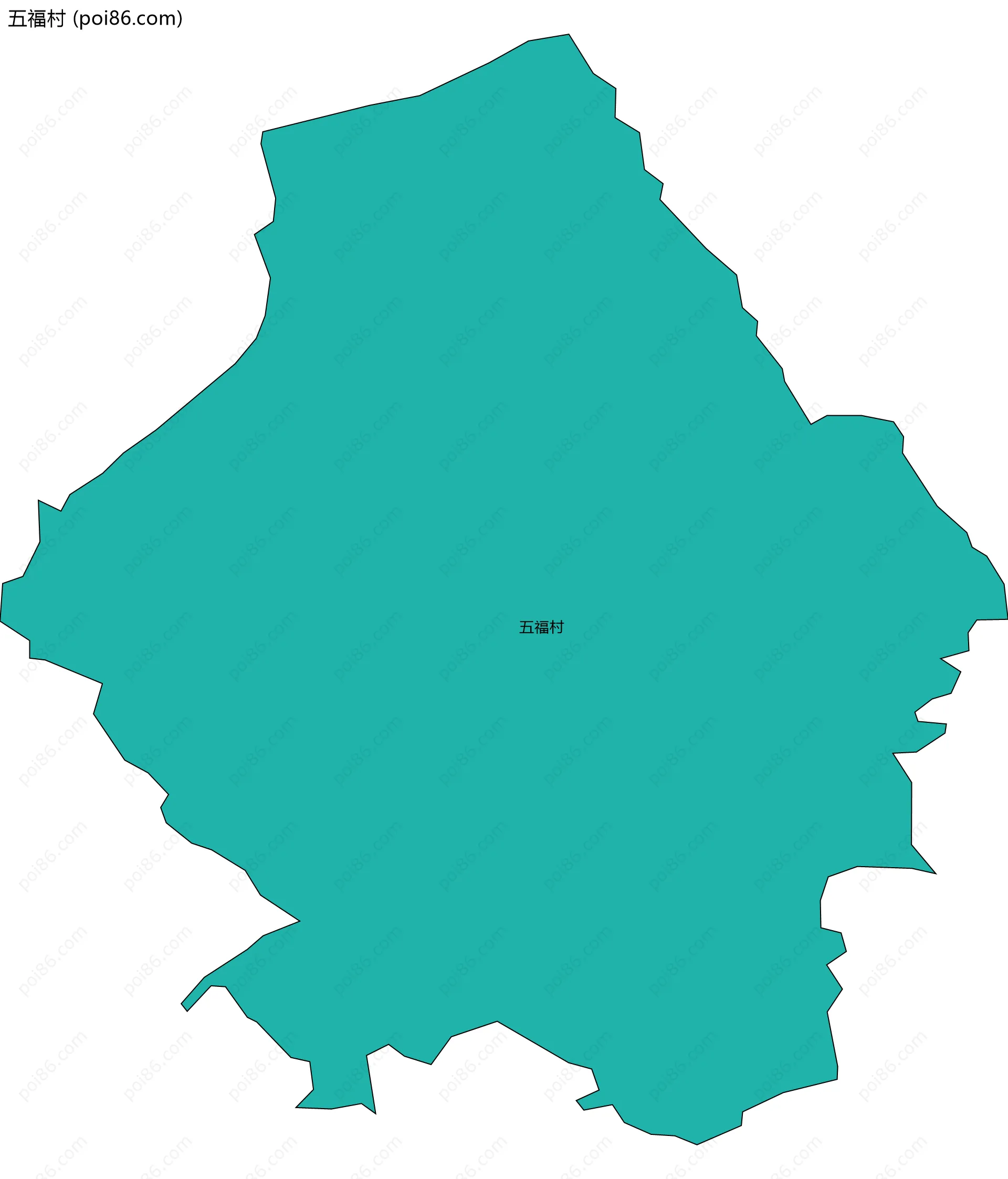 五福村边界地图