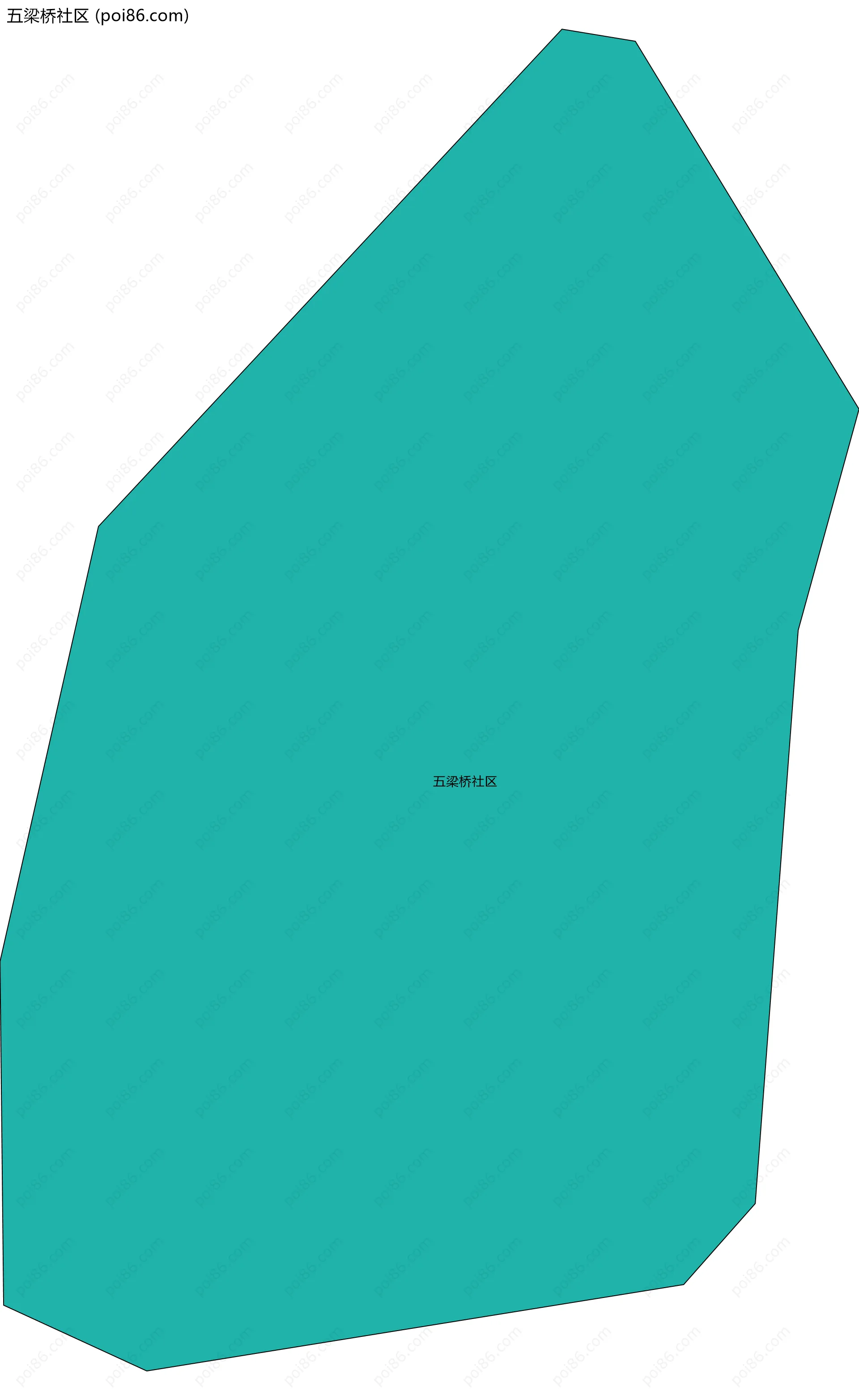 五梁桥社区边界地图