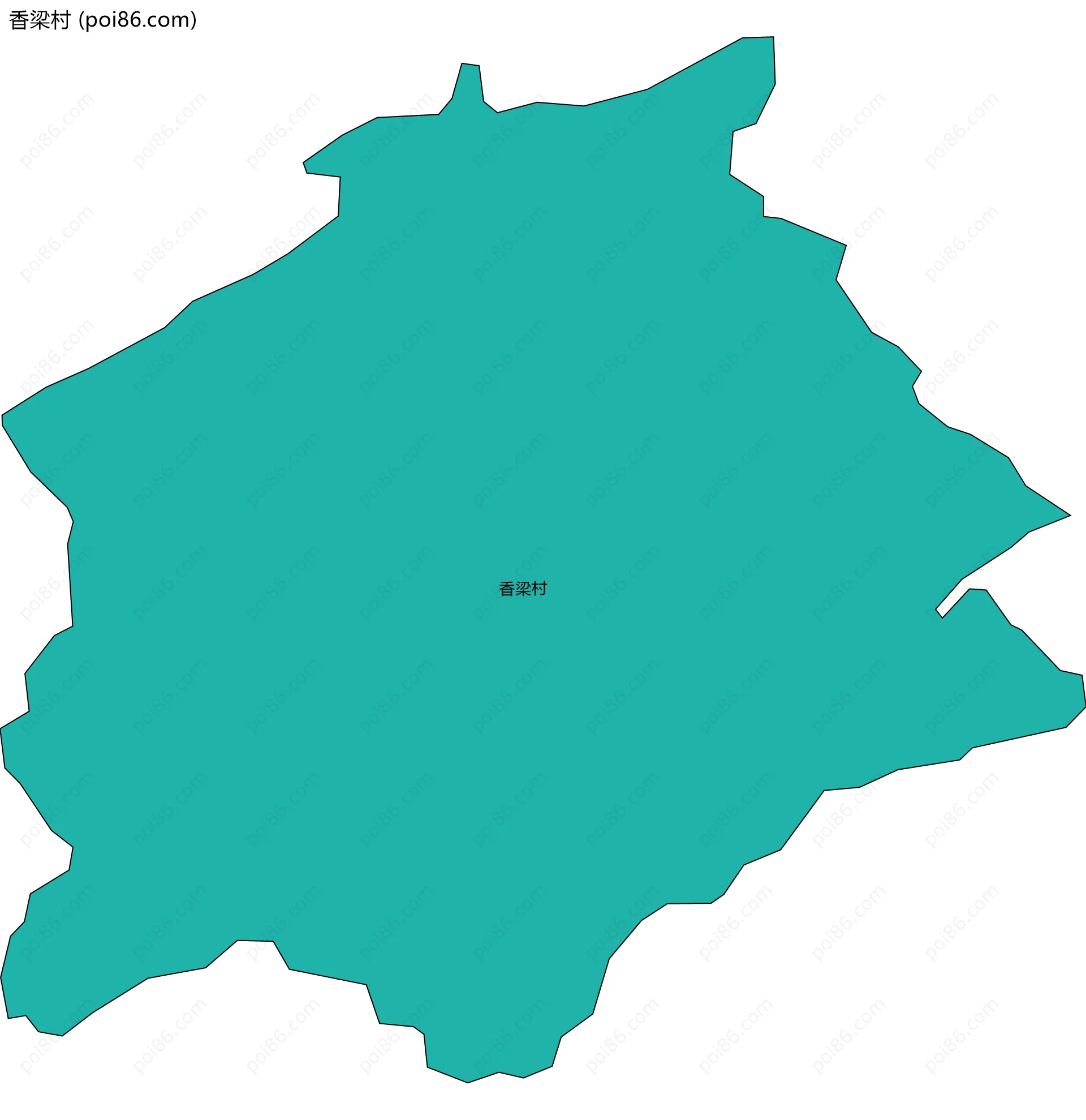 香梁村边界地图