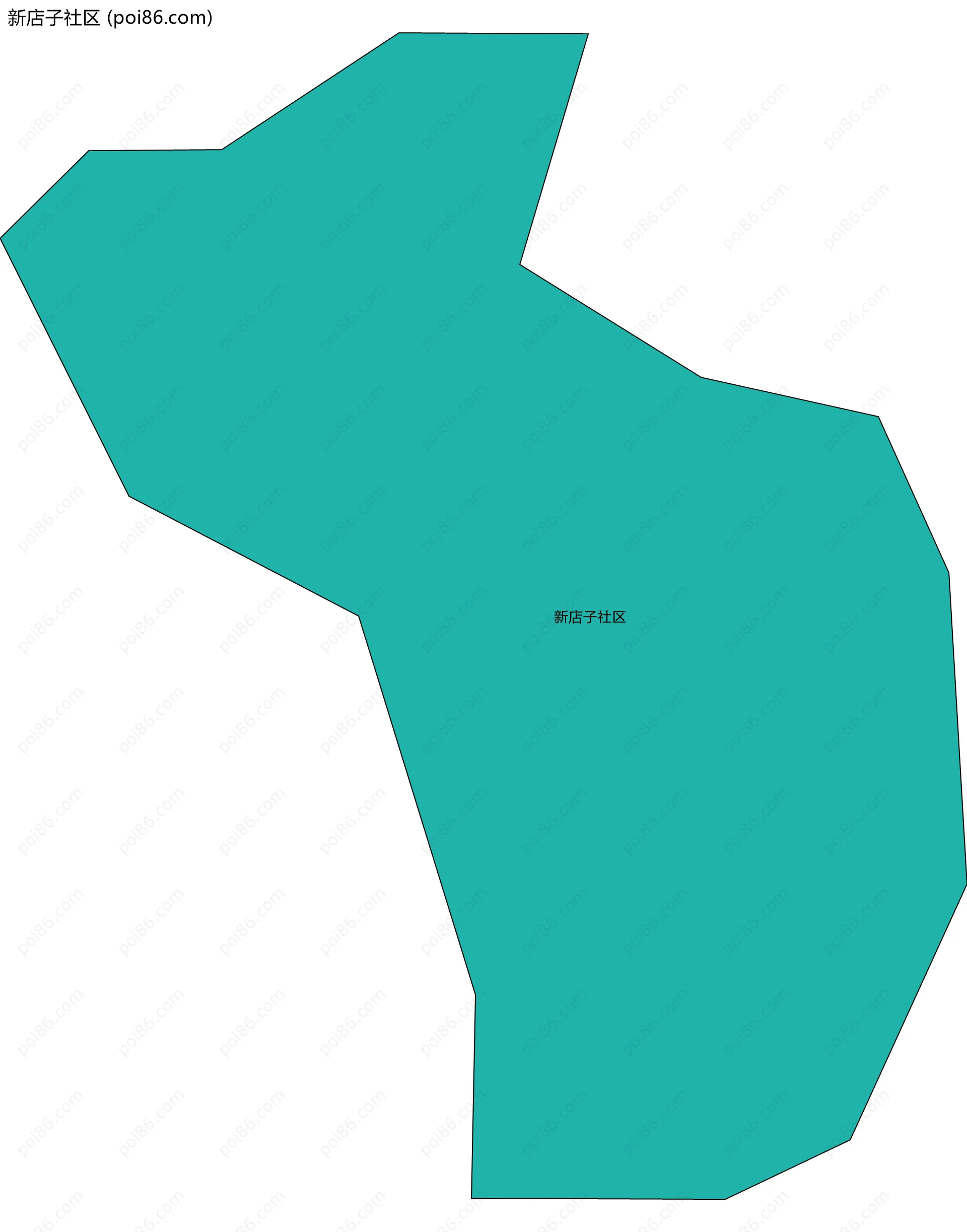 新店子社区边界地图