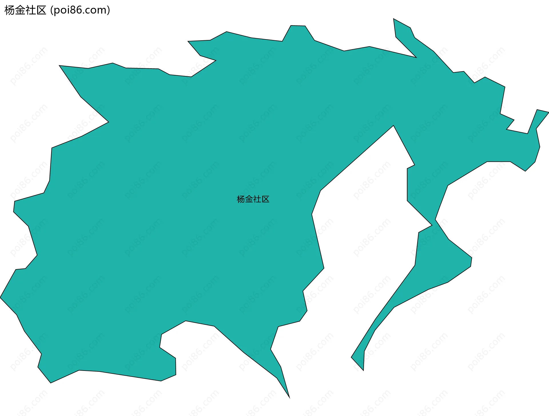 杨金社区边界地图
