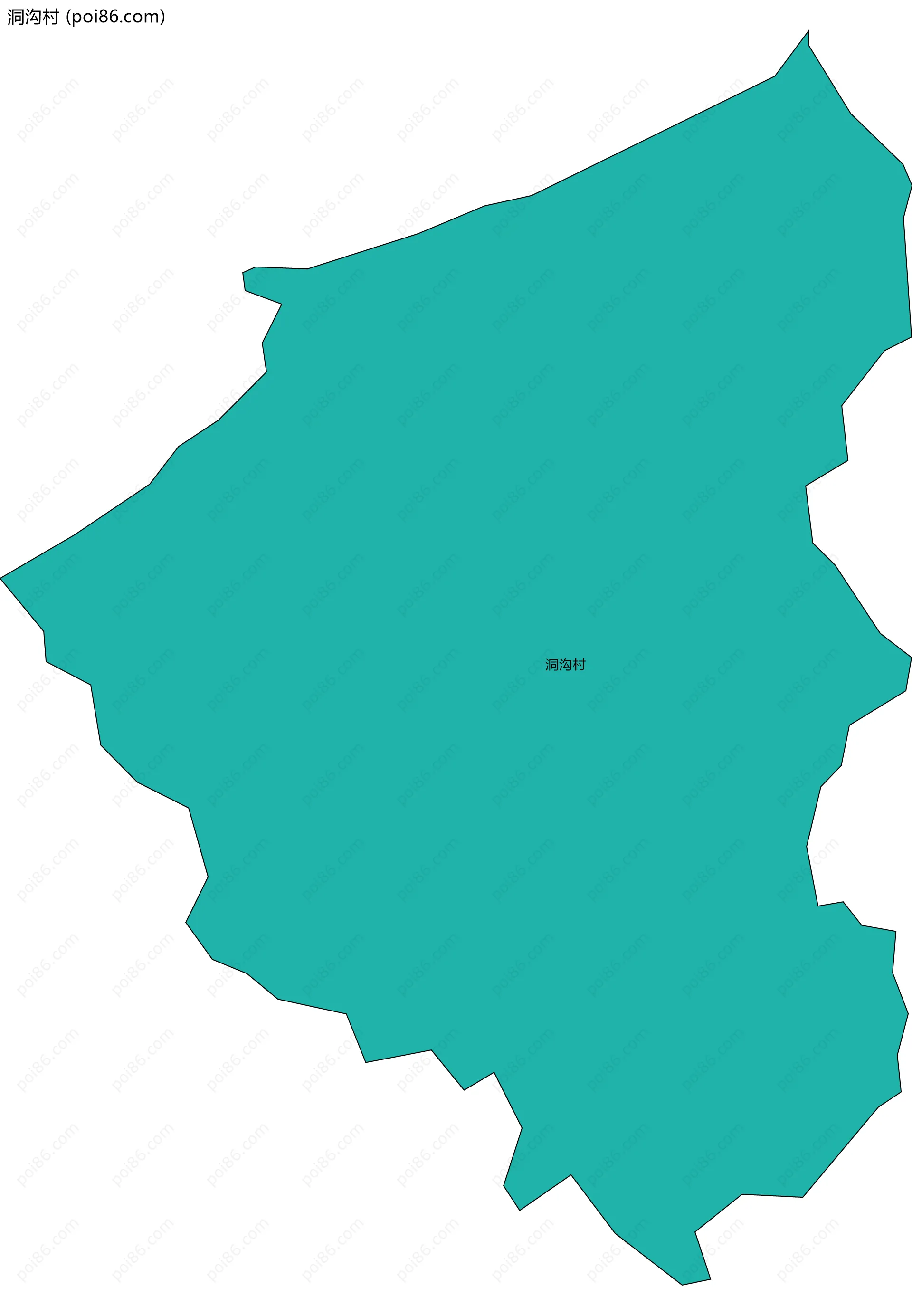 洞沟村边界地图