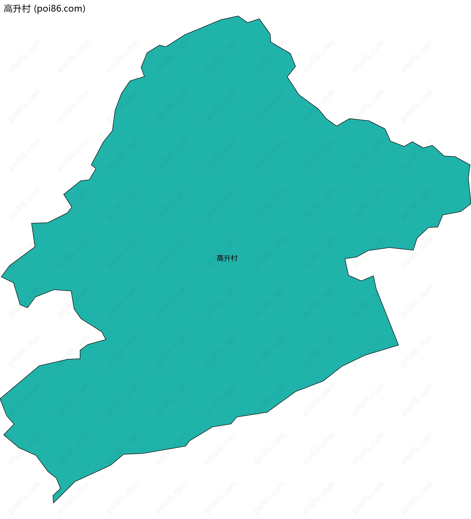 高升村边界地图