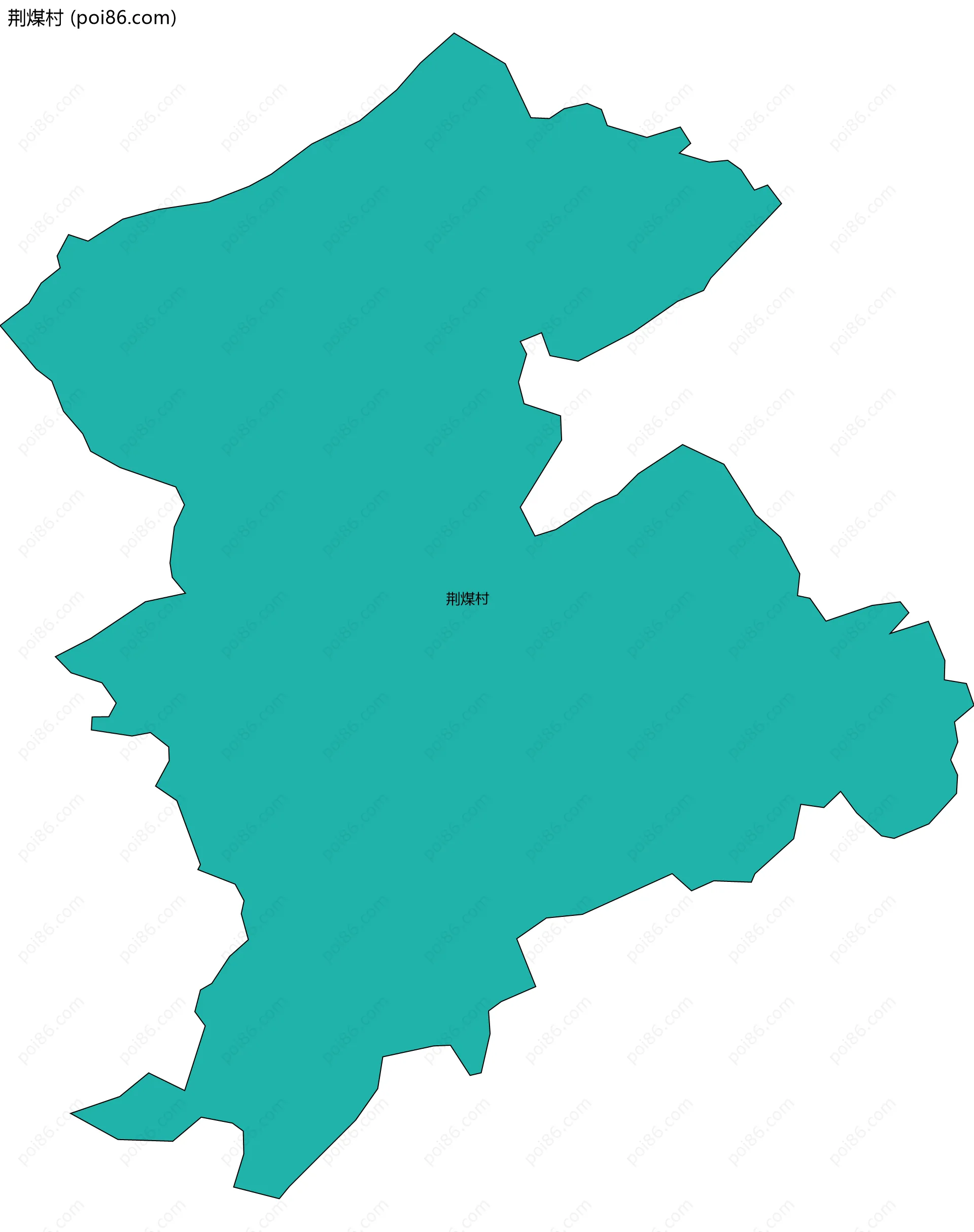 荆煤村边界地图