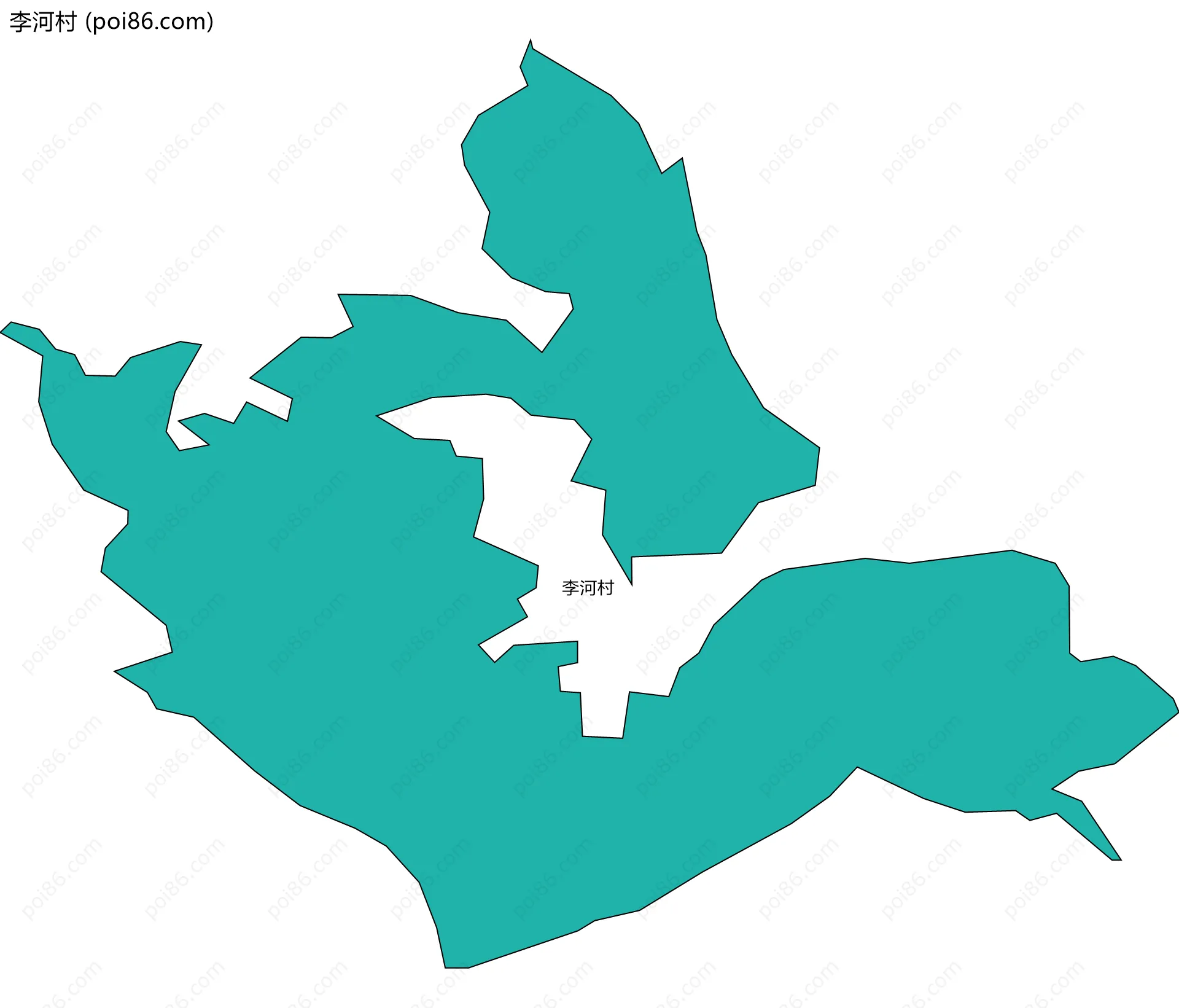 李河村边界地图