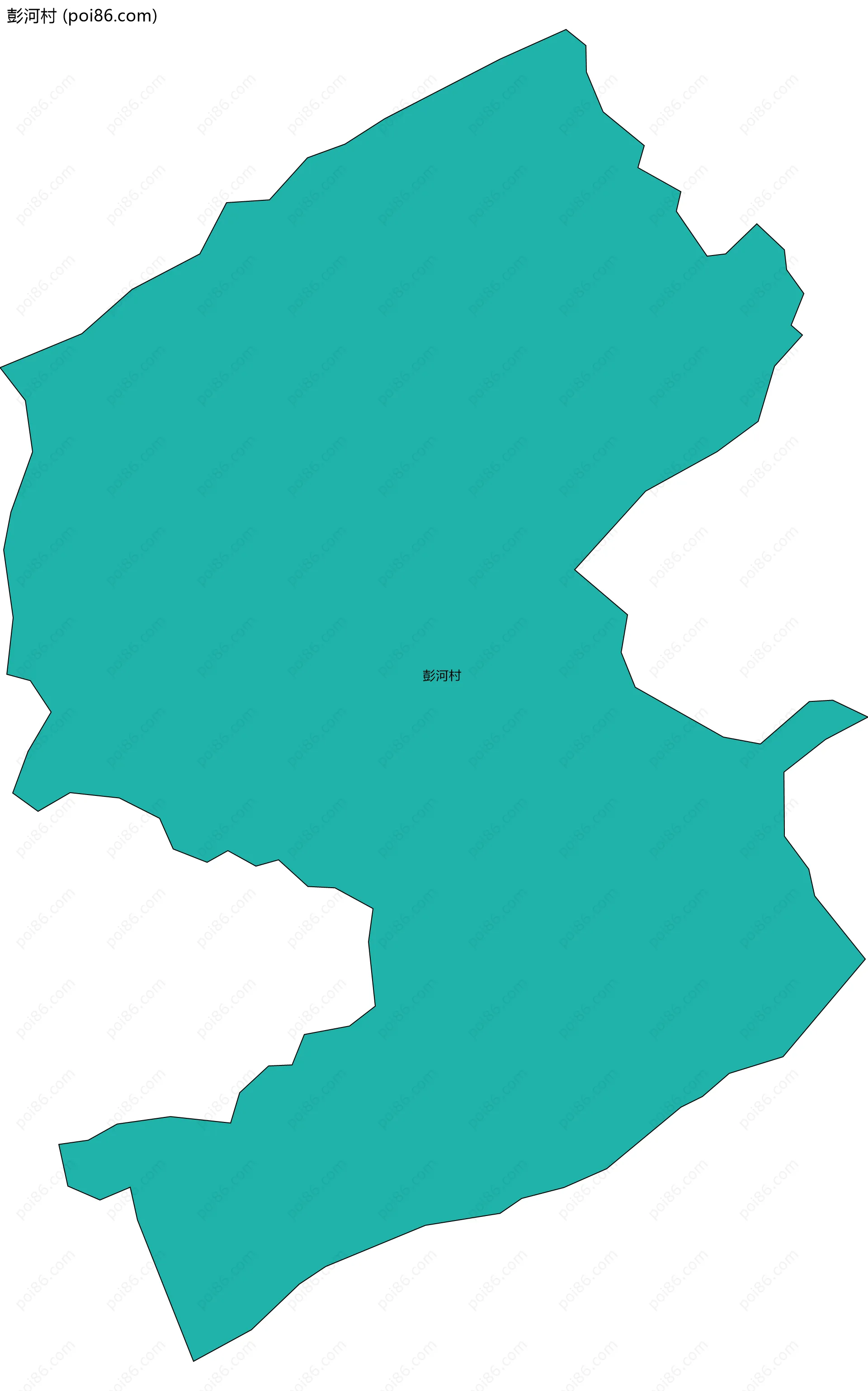 彭河村边界地图