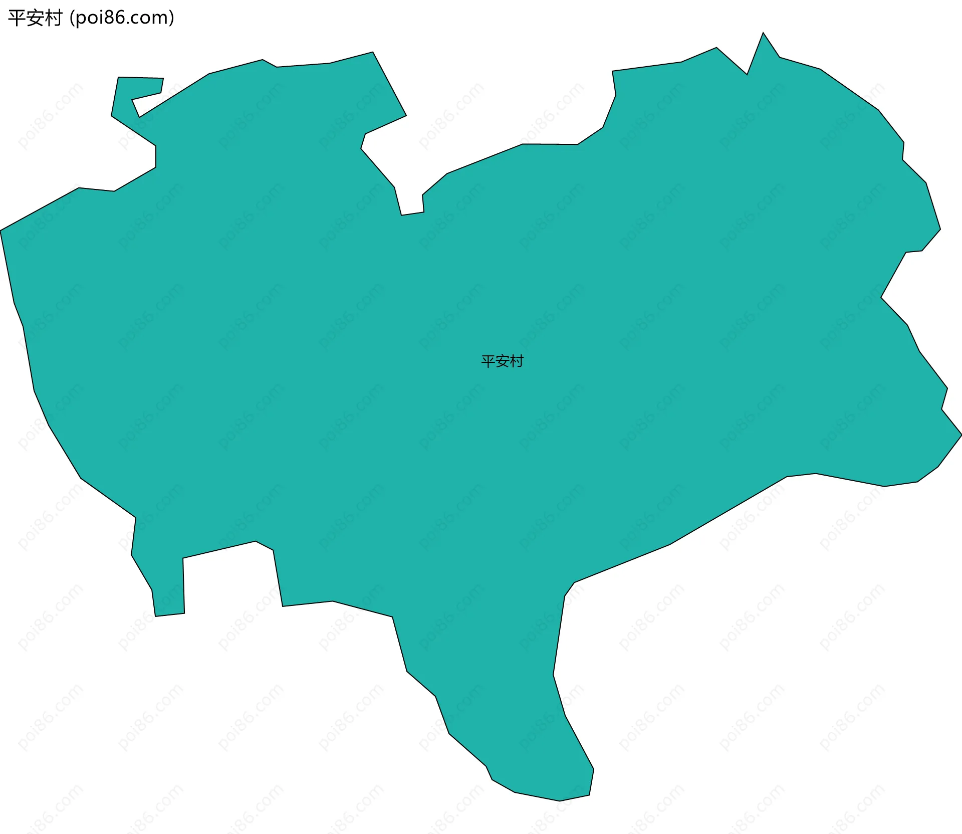 平安村边界地图