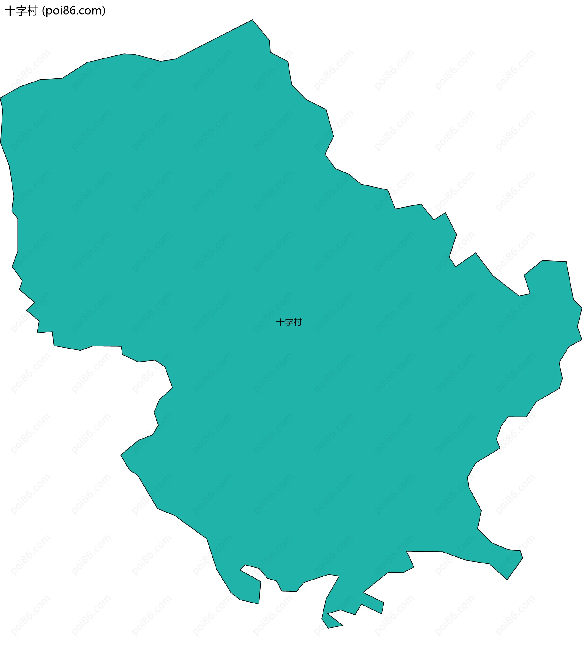 十字村边界地图