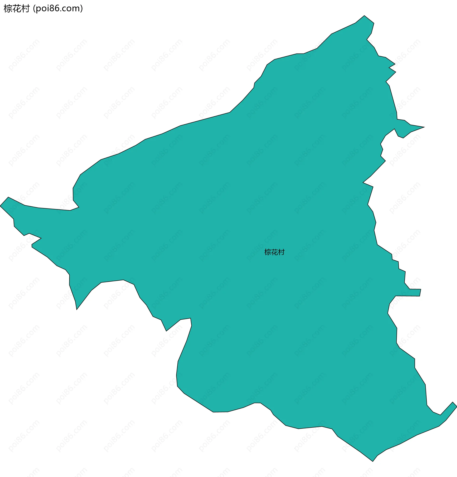 棕花村边界地图