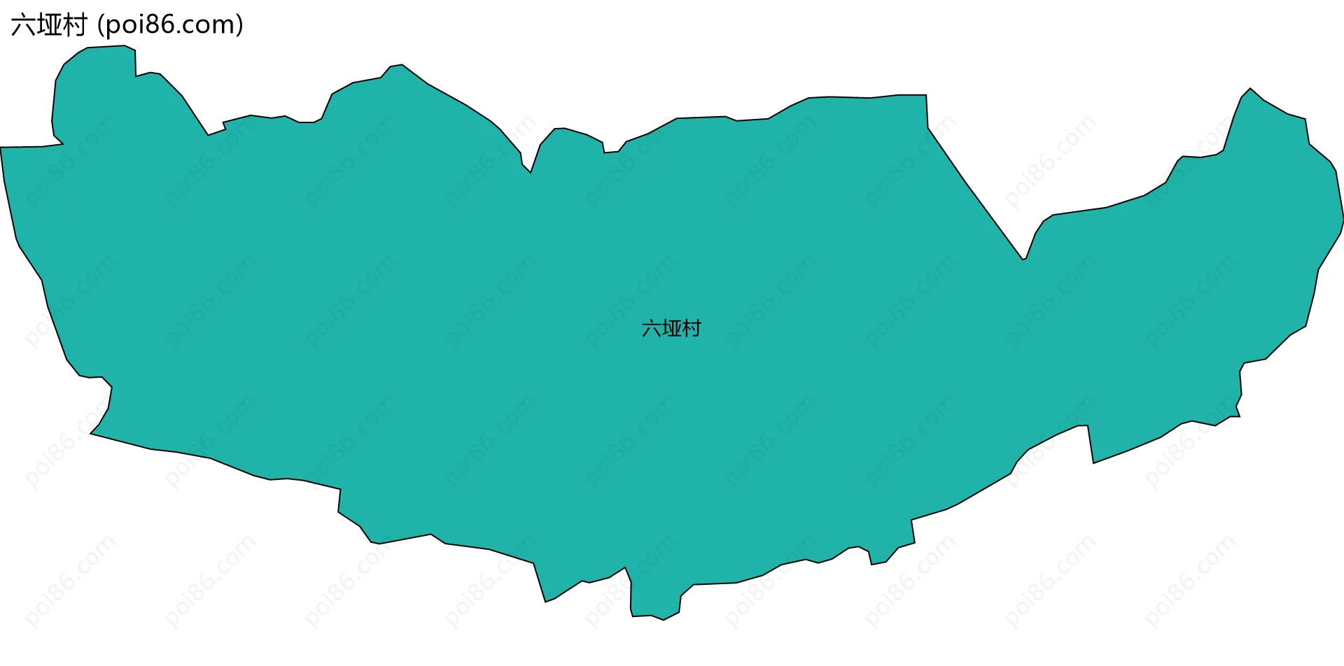 六垭村边界地图