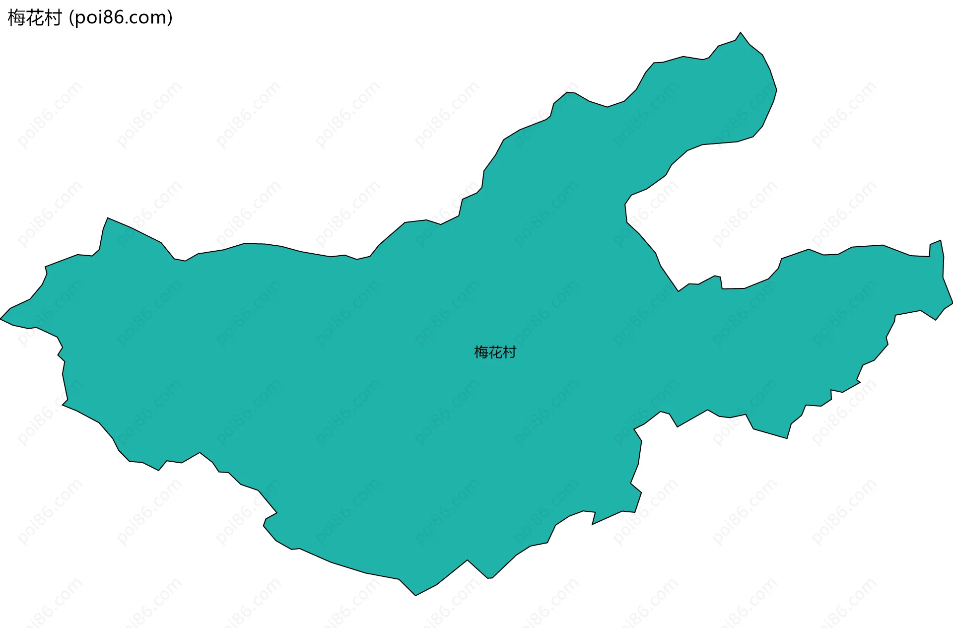 梅花村边界地图