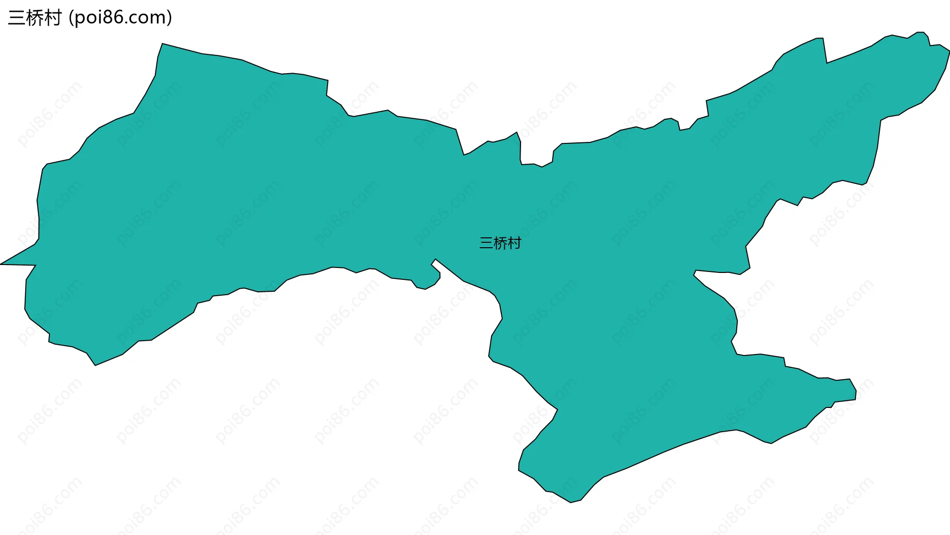 三桥村边界地图