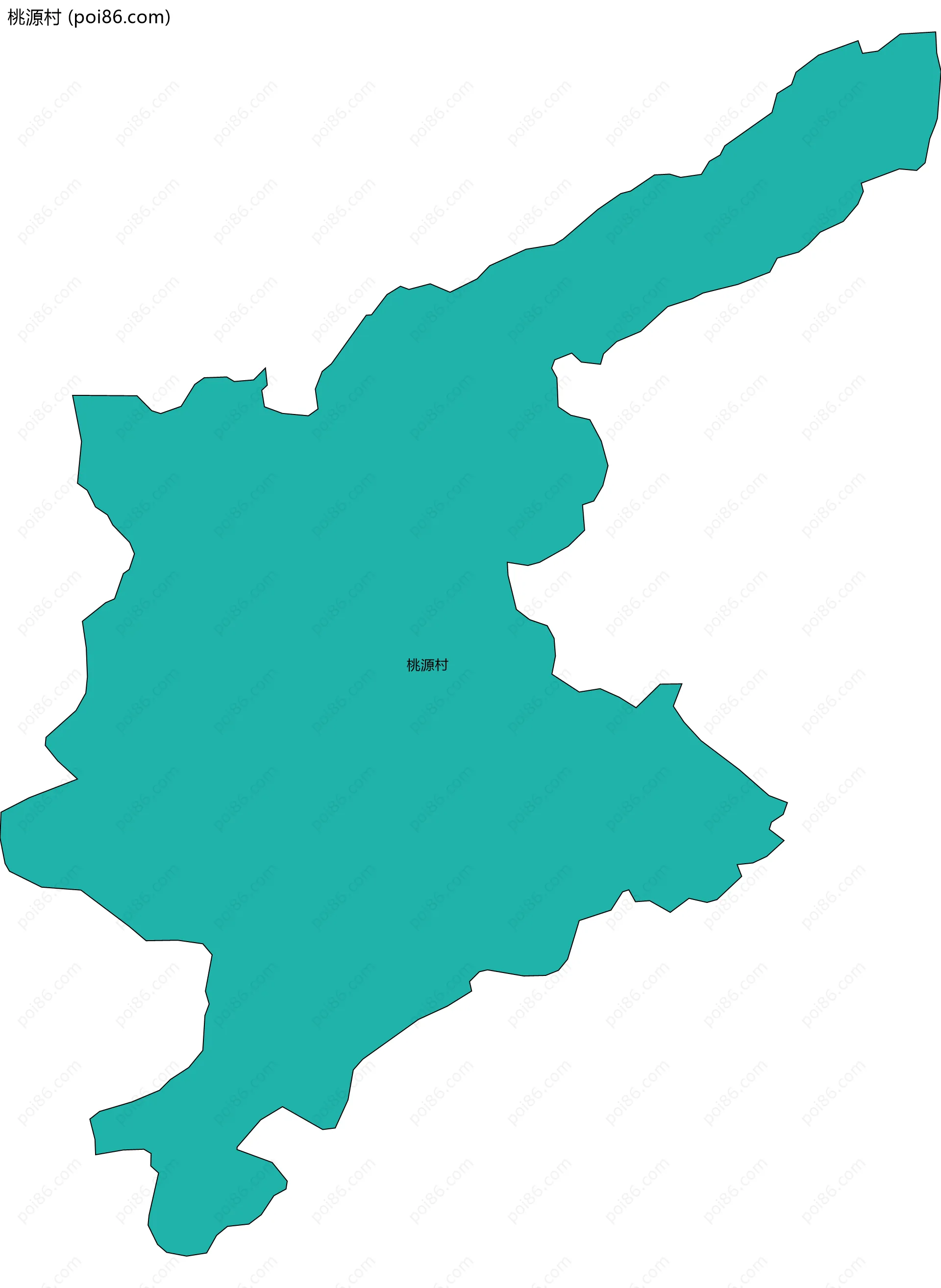 桃源村边界地图