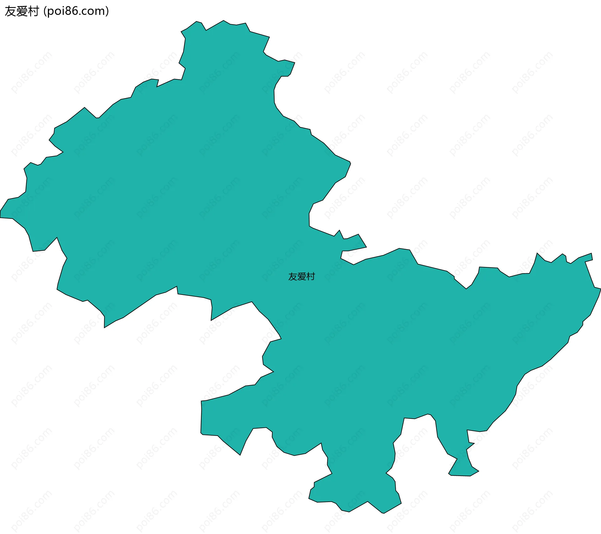 友爱村边界地图