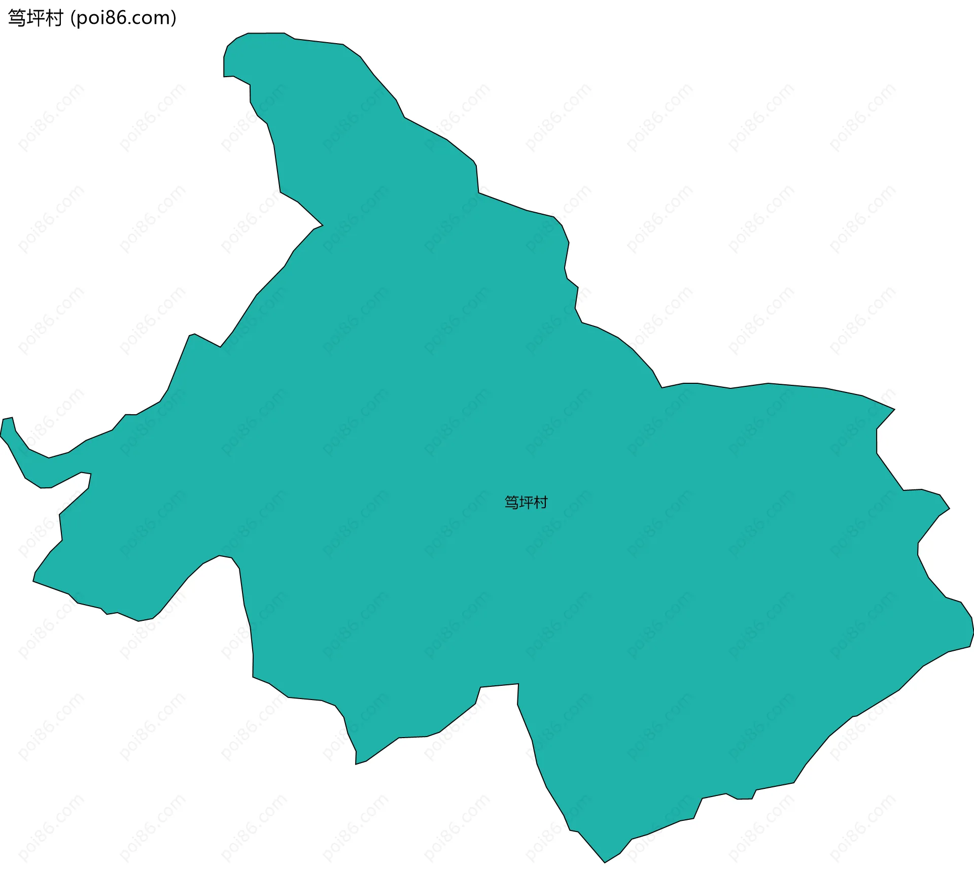 笃坪村边界地图