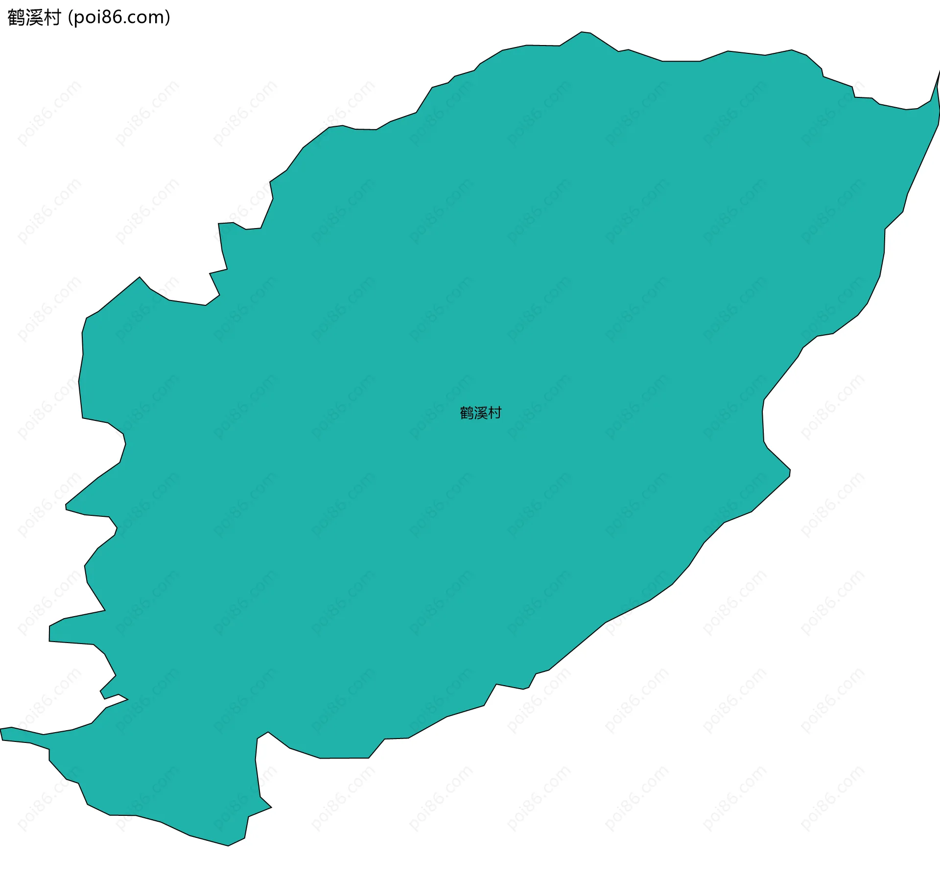 鹤溪村边界地图