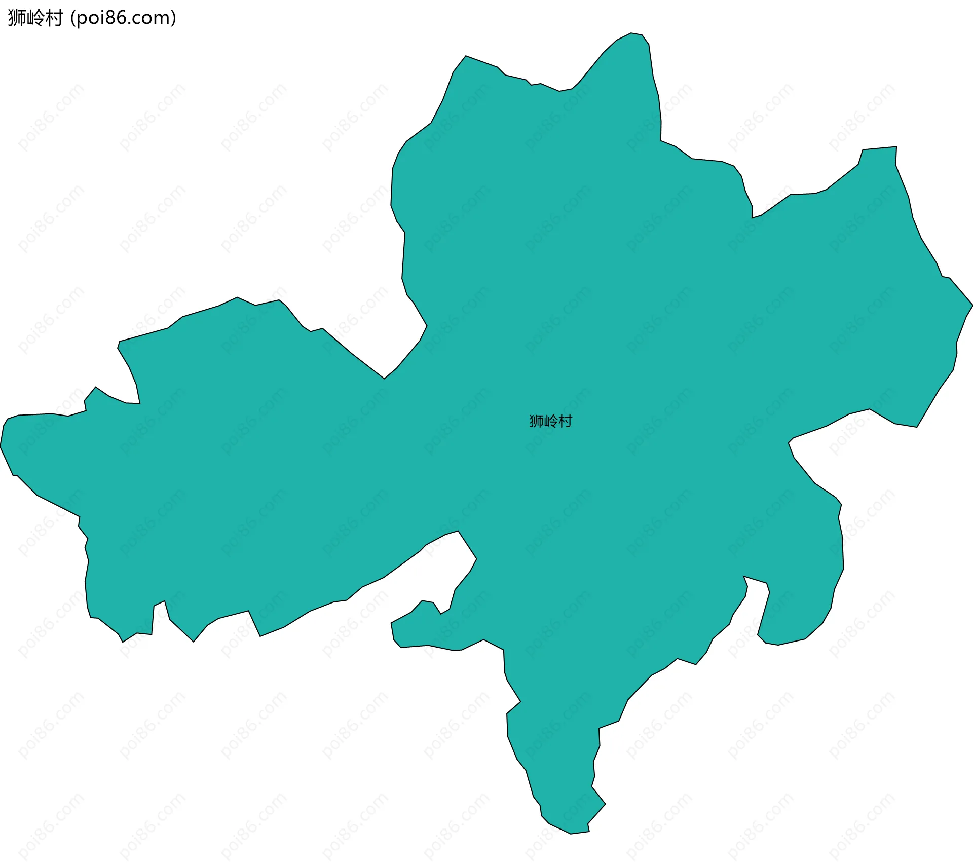 狮岭村边界地图