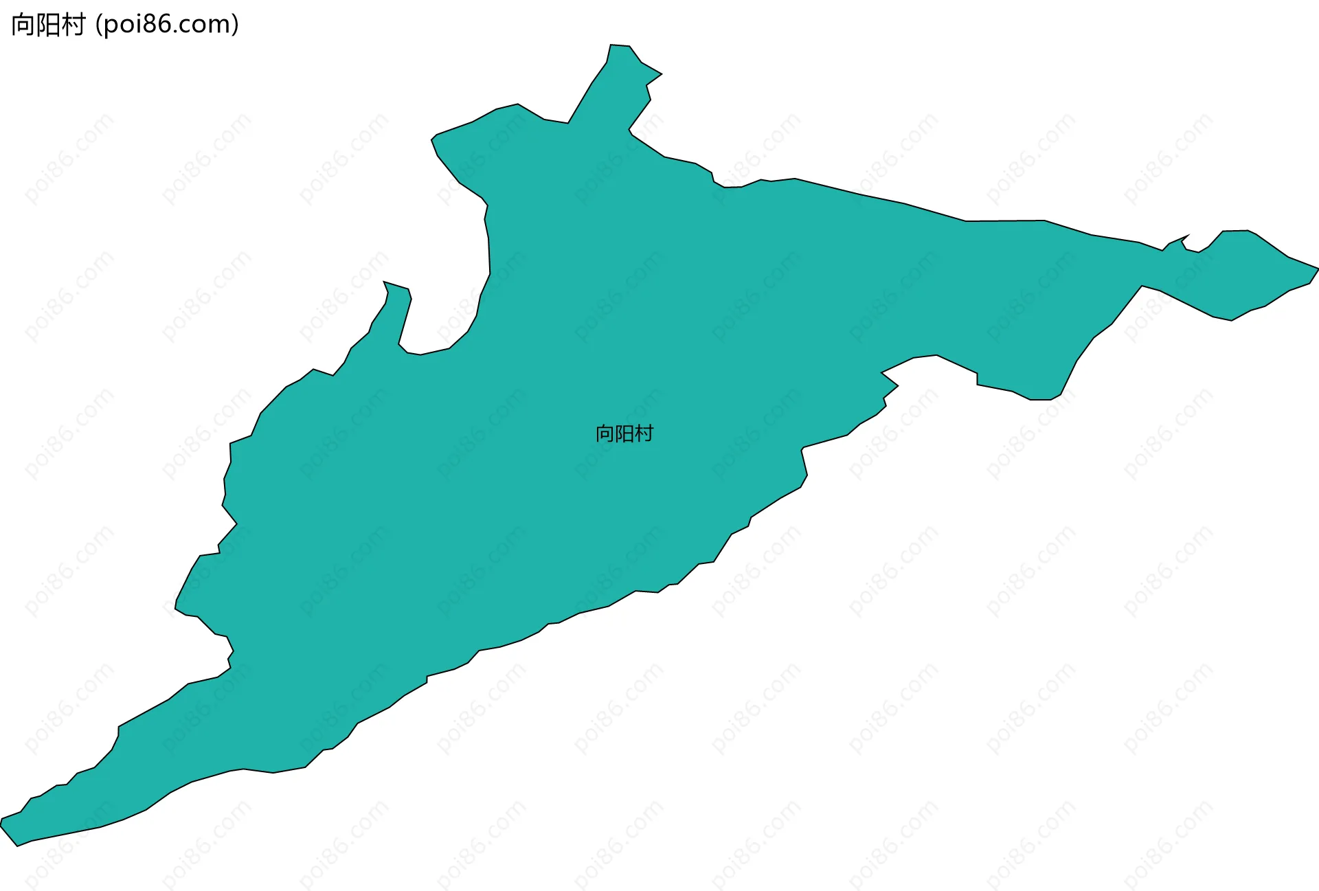 向阳村边界地图