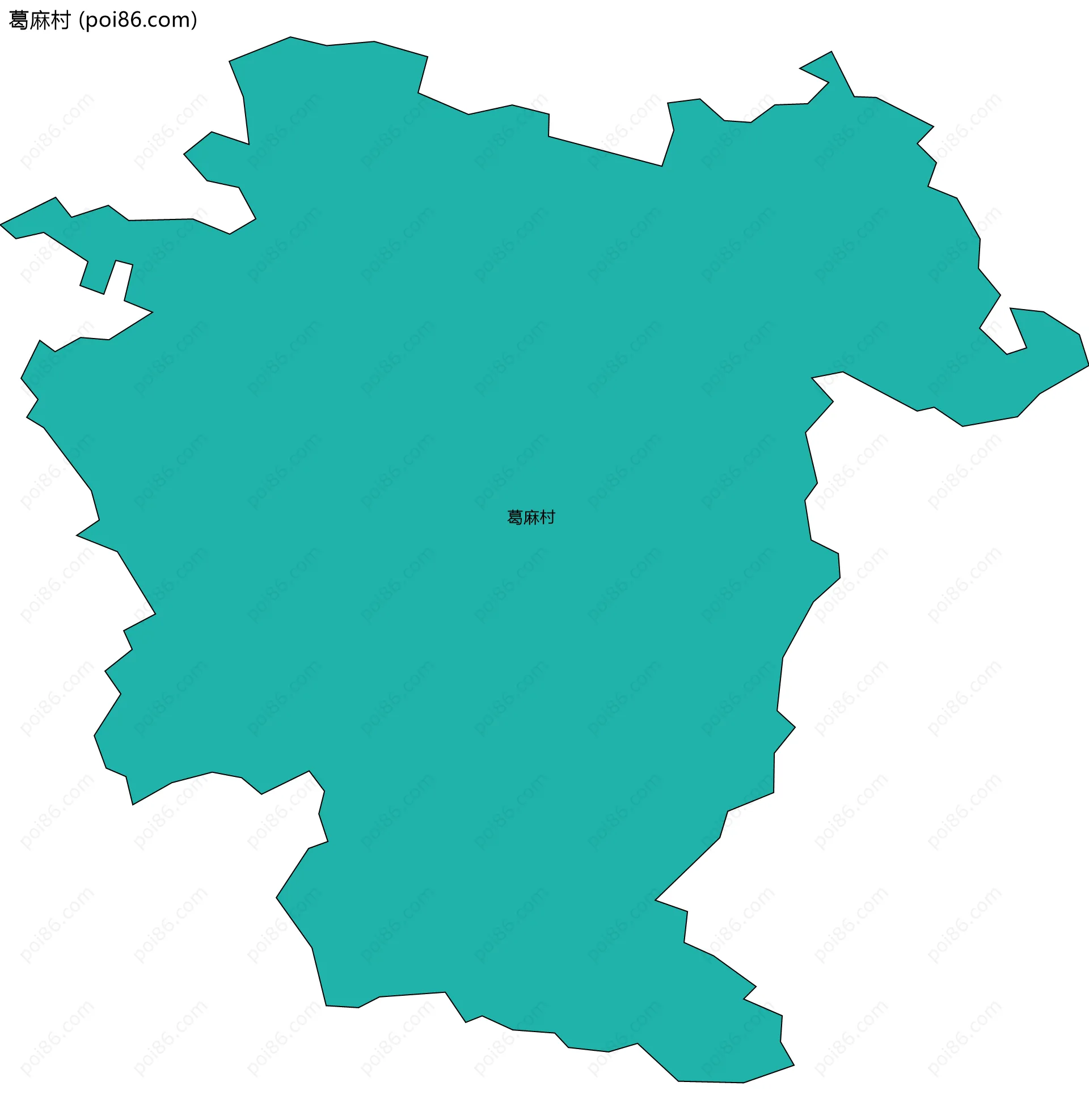 葛麻村边界地图