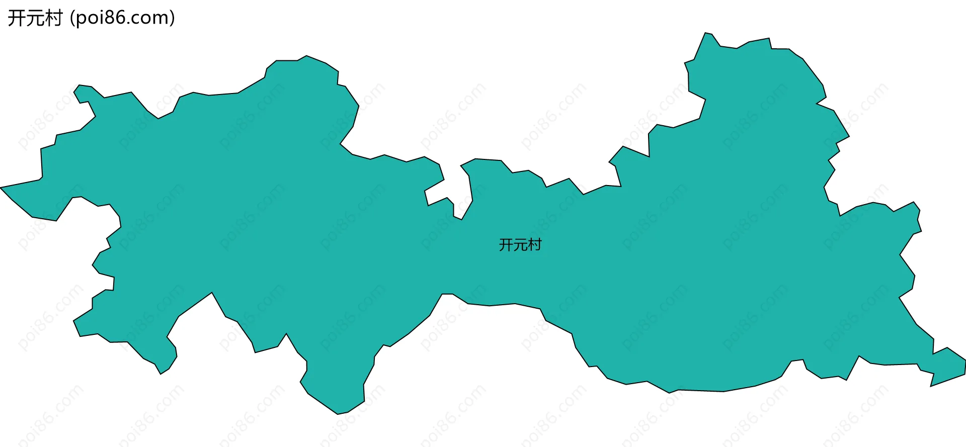 开元村边界地图