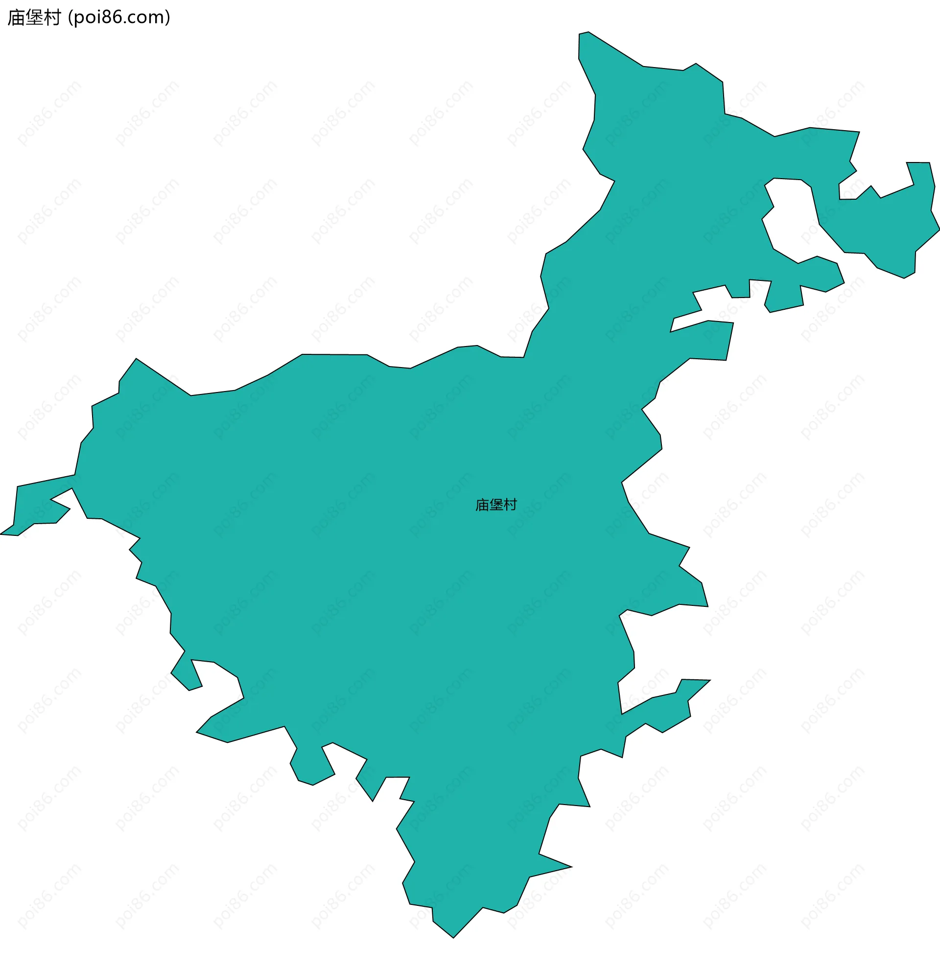 庙堡村边界地图