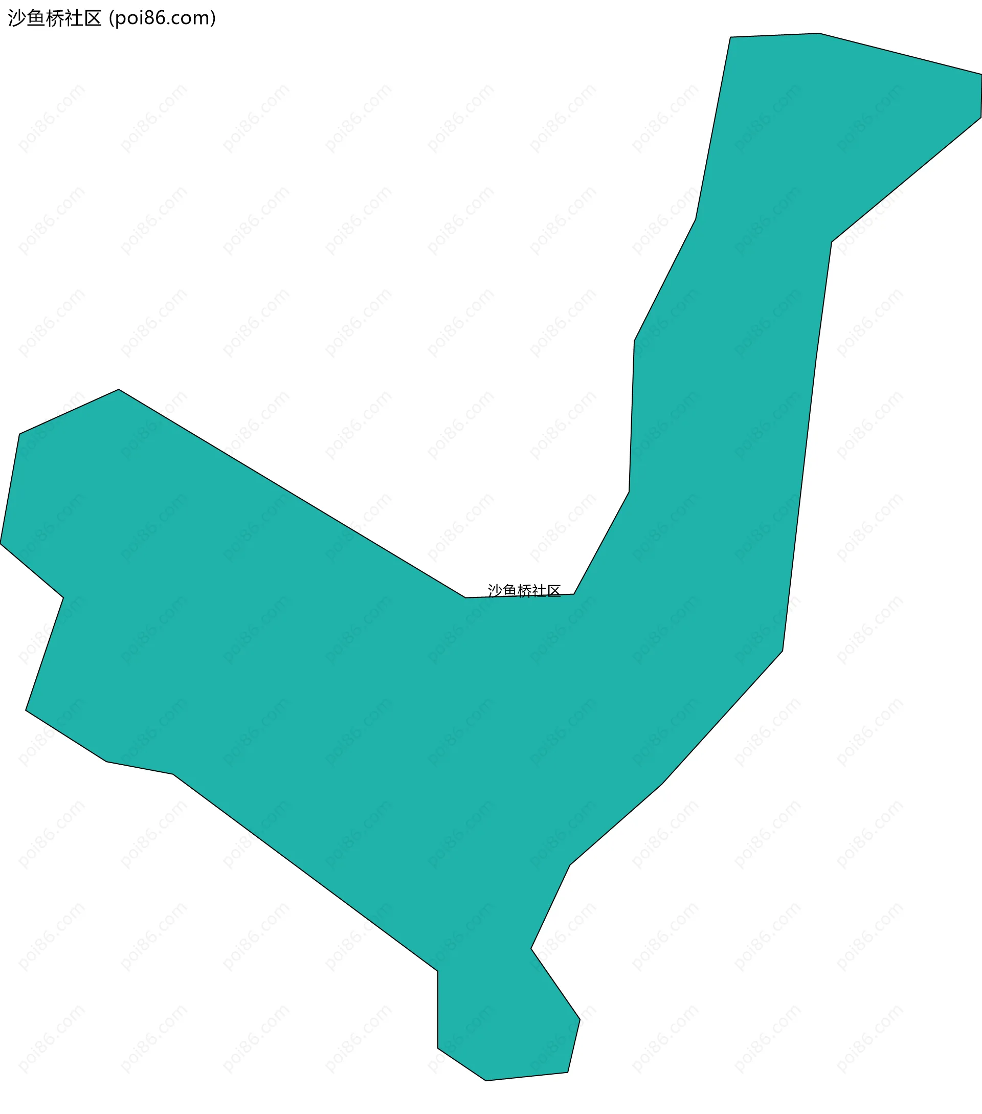 沙鱼桥社区边界地图