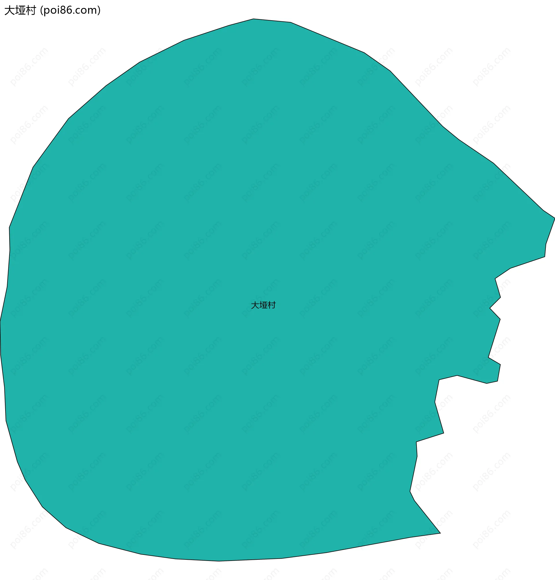 大垭村边界地图