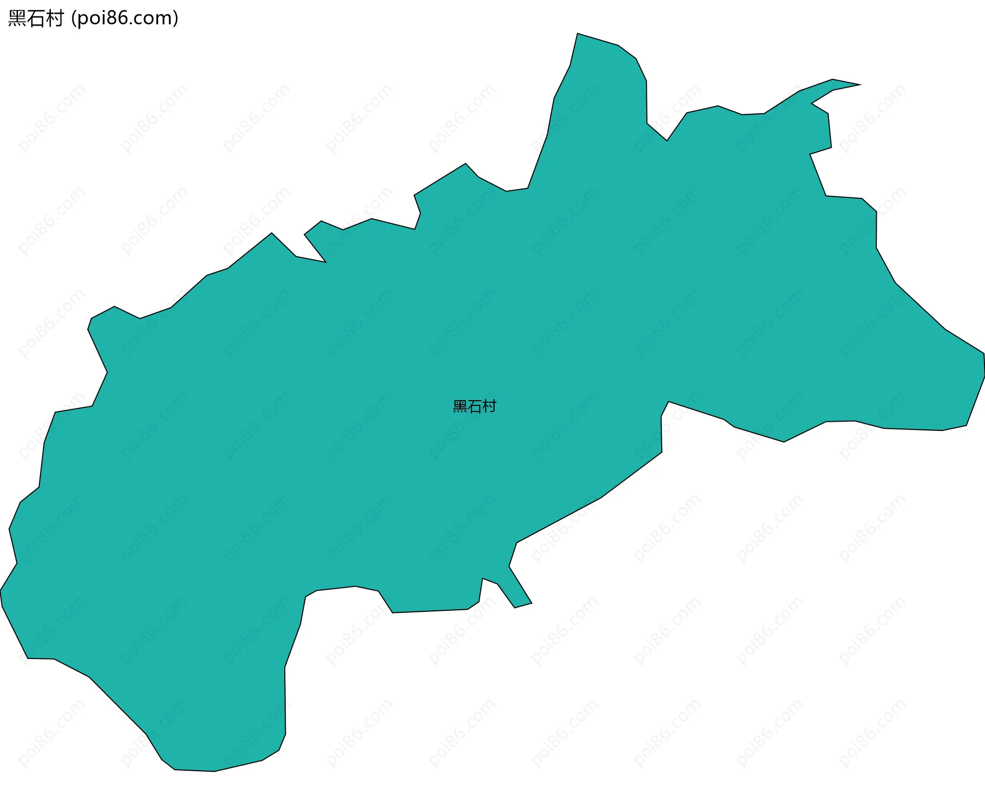 黑石村边界地图