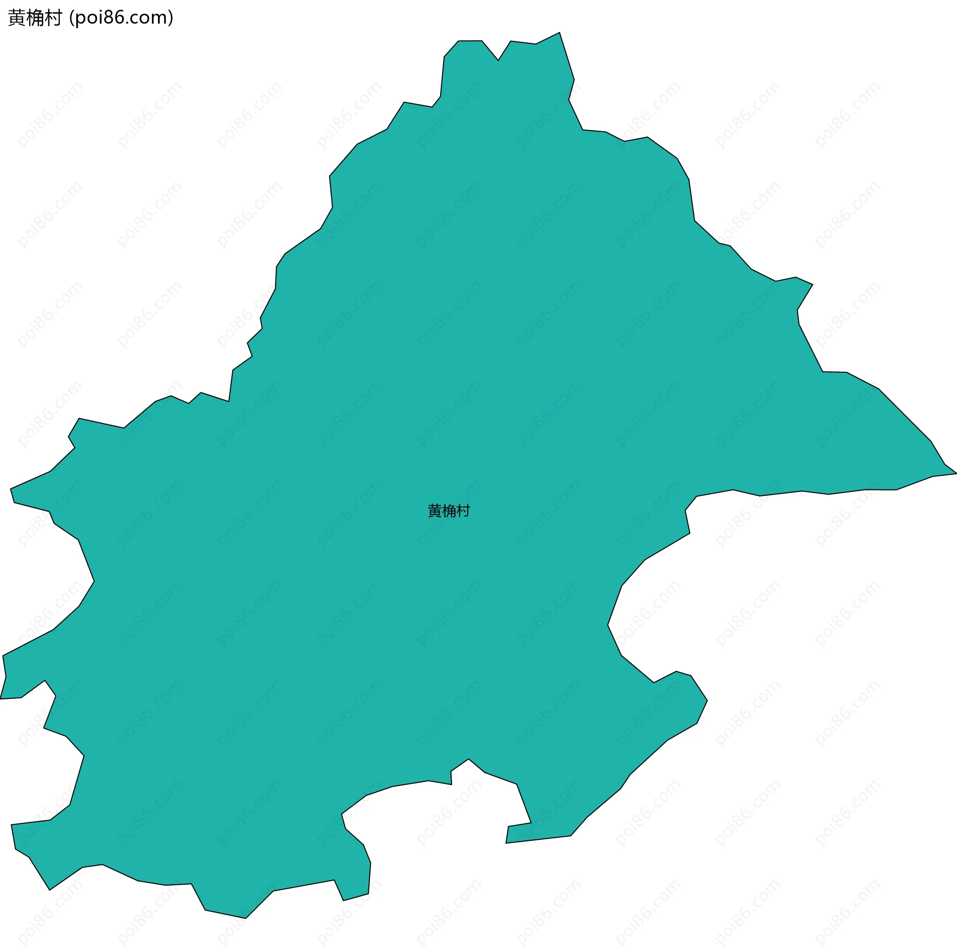 黄桷村边界地图