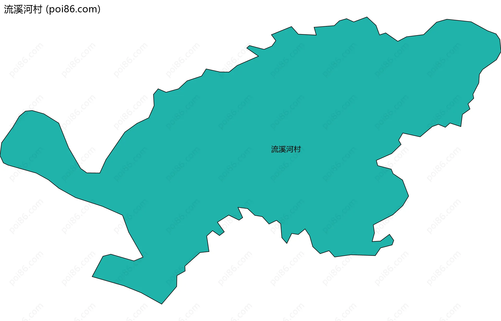 流溪河村边界地图