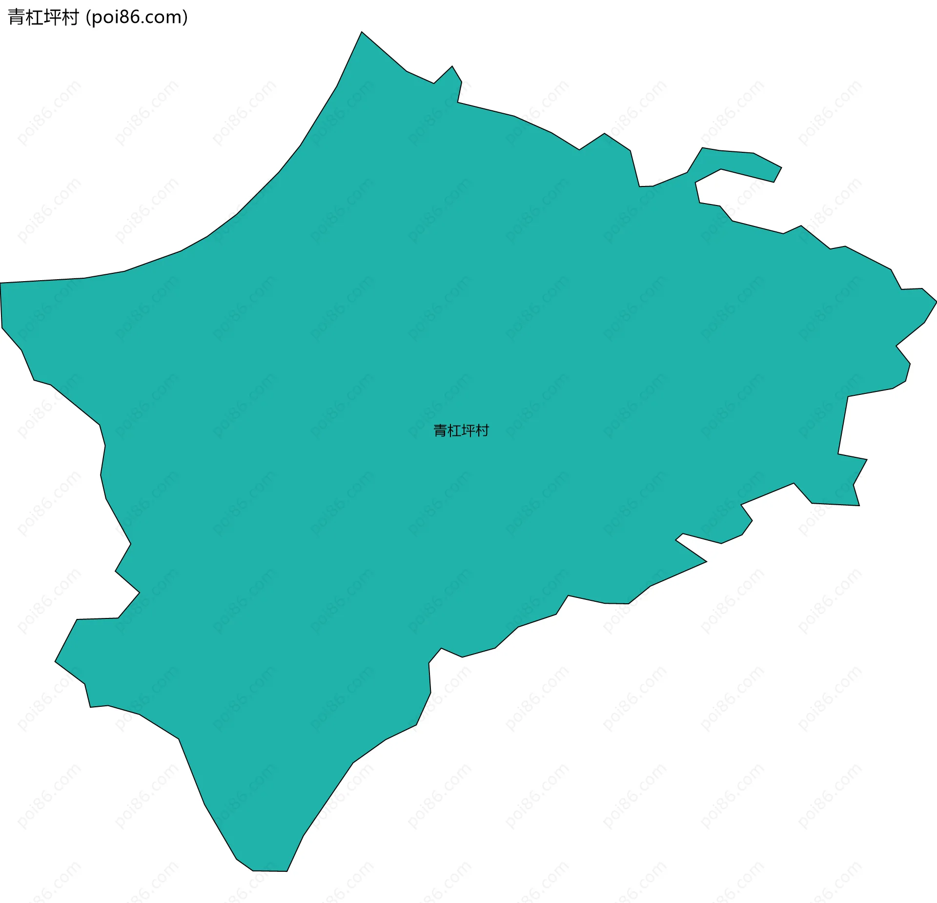 青杠坪村边界地图