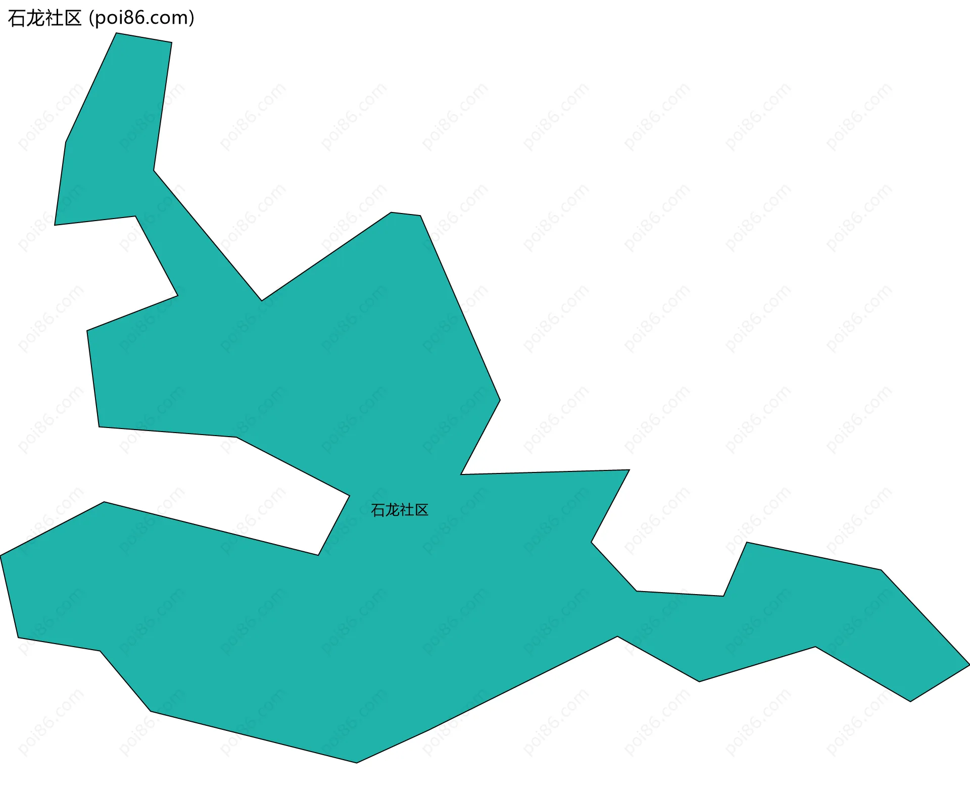 石龙社区边界地图