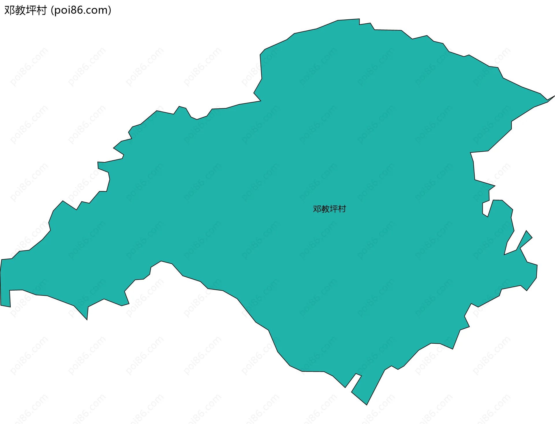 邓教坪村边界地图