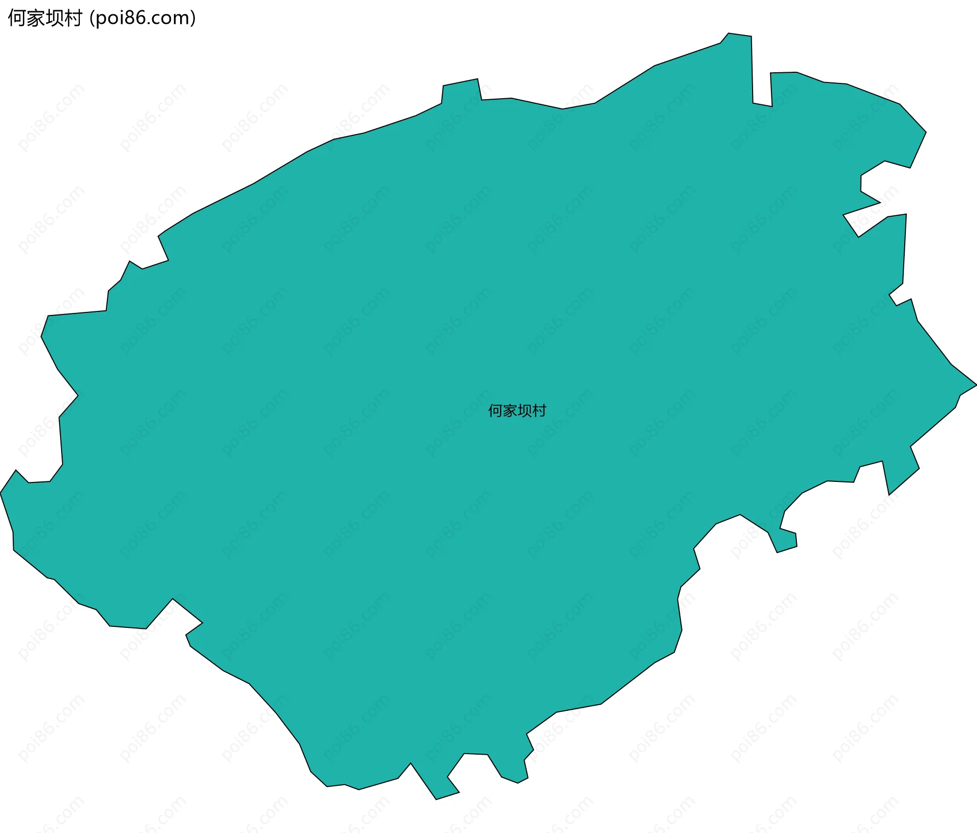 何家坝村边界地图