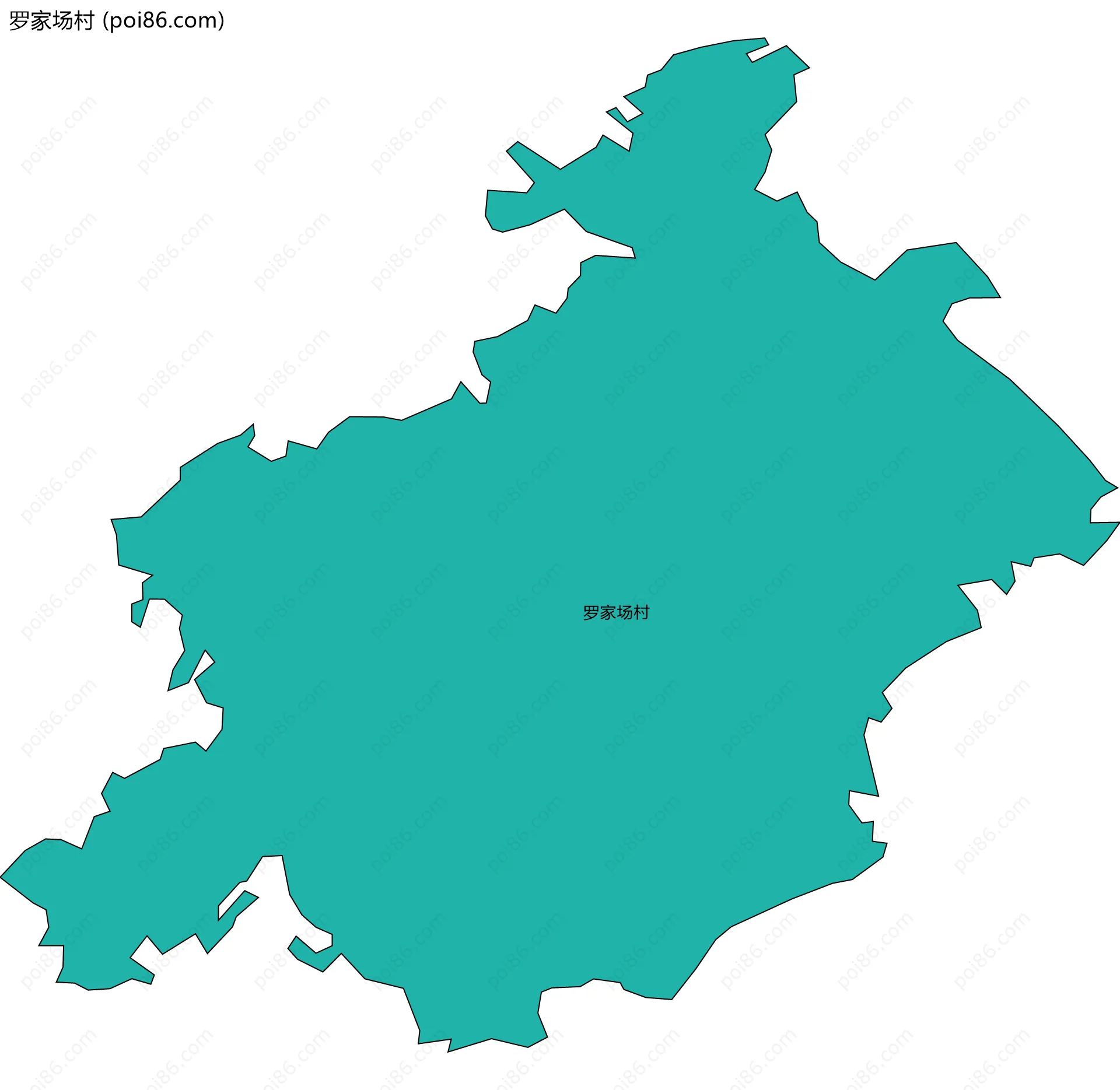 罗家场村边界地图