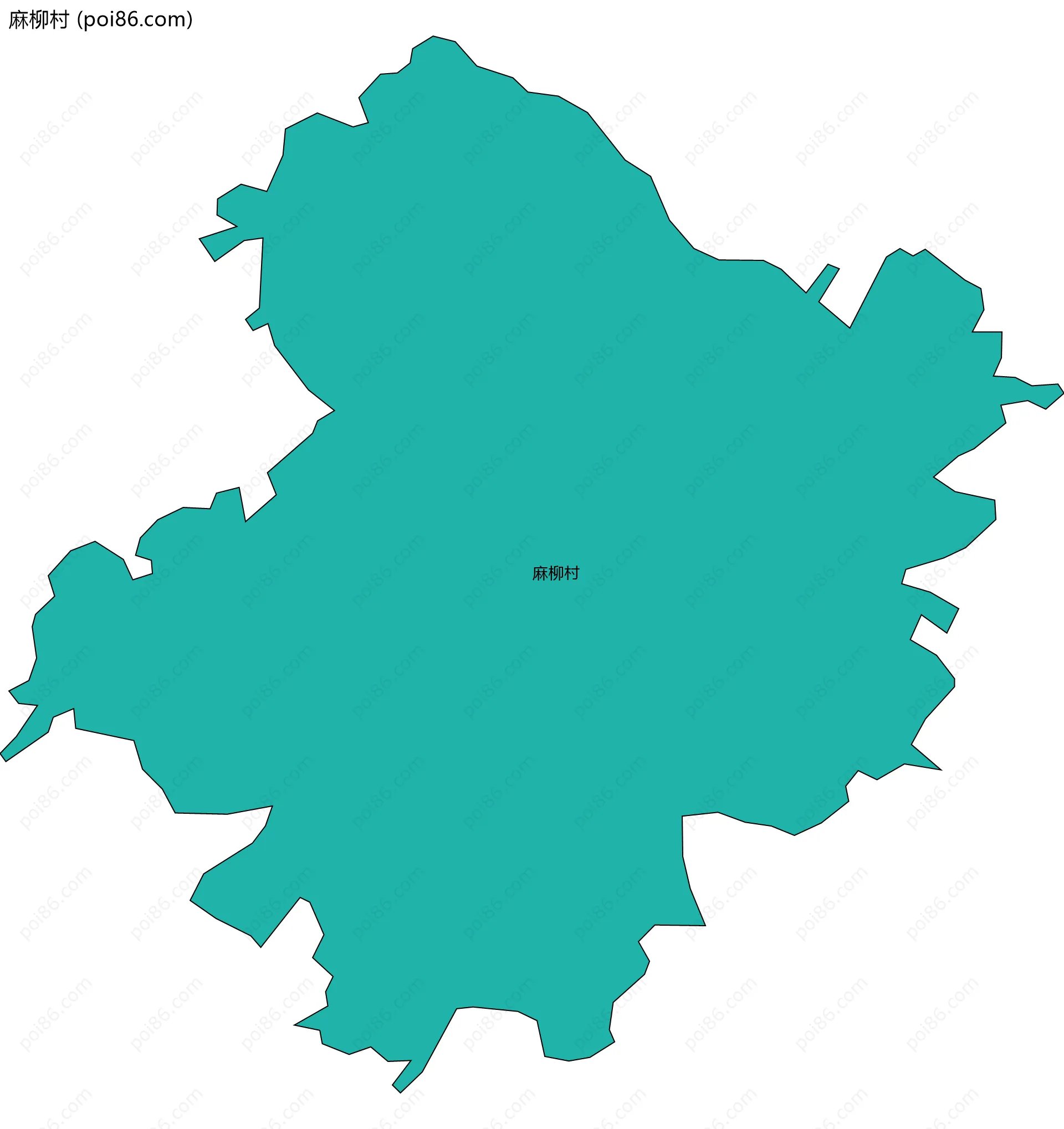 麻柳村边界地图
