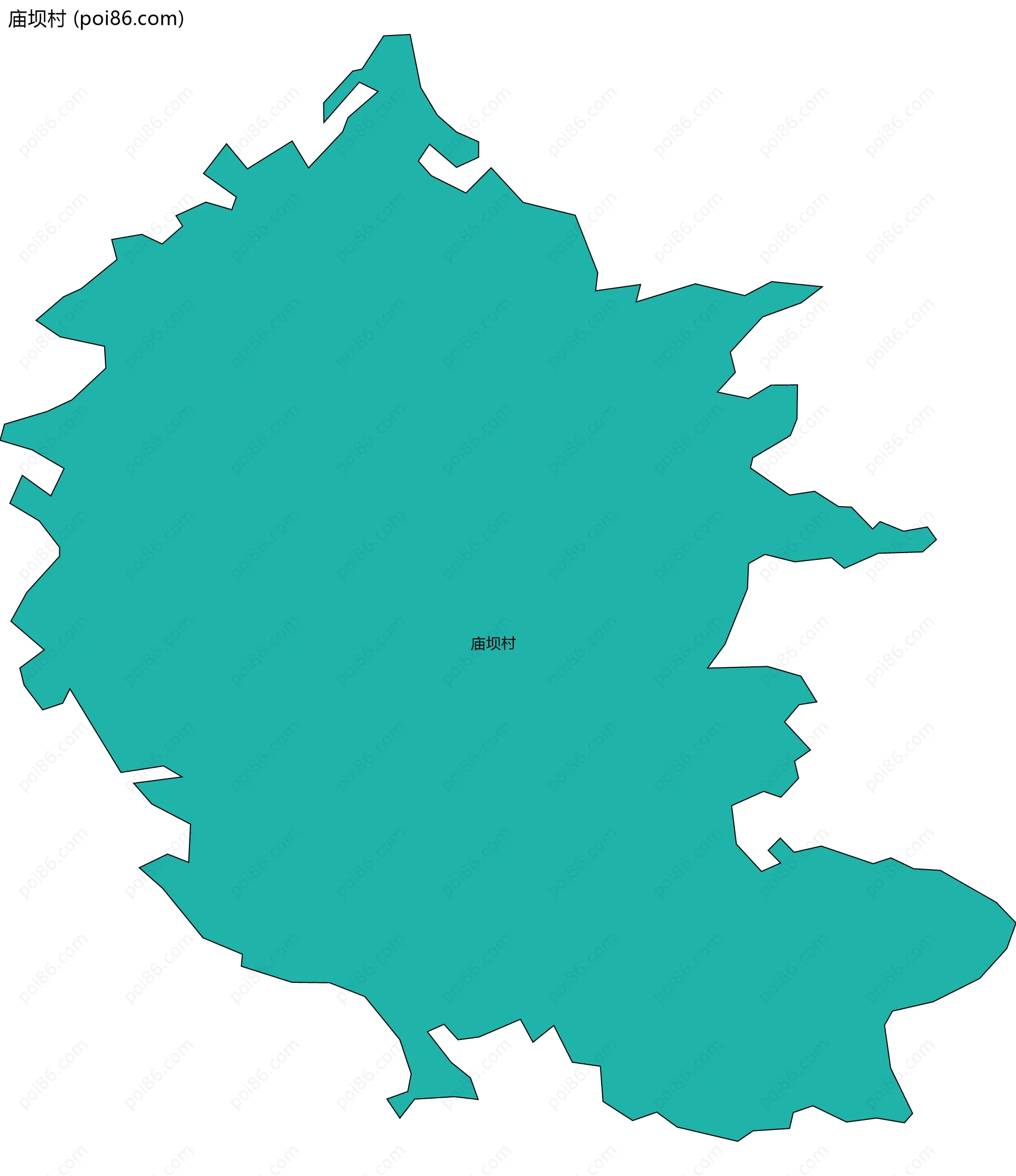 庙坝村边界地图