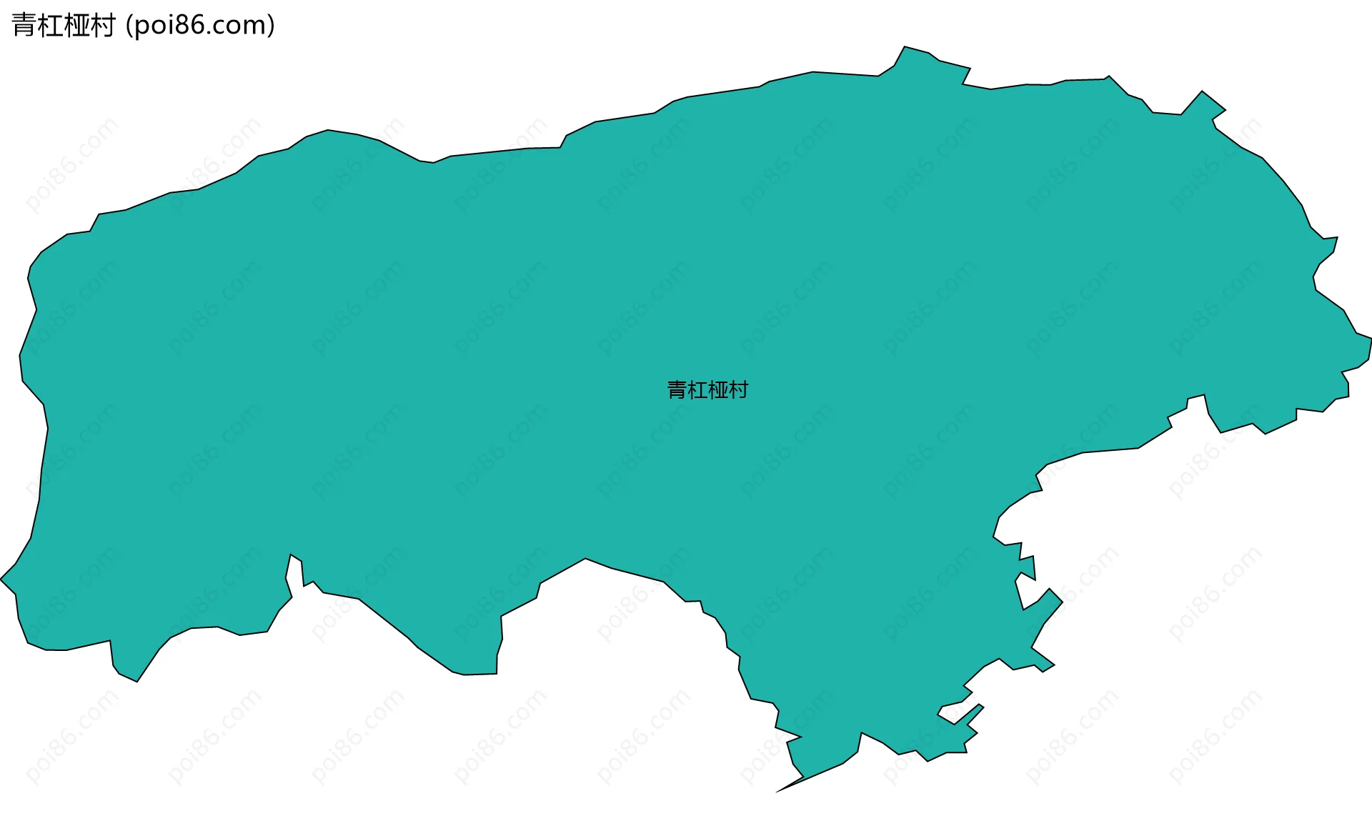 青杠桠村边界地图