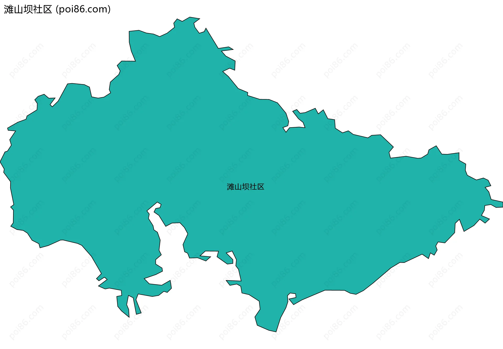 滩山坝社区边界地图