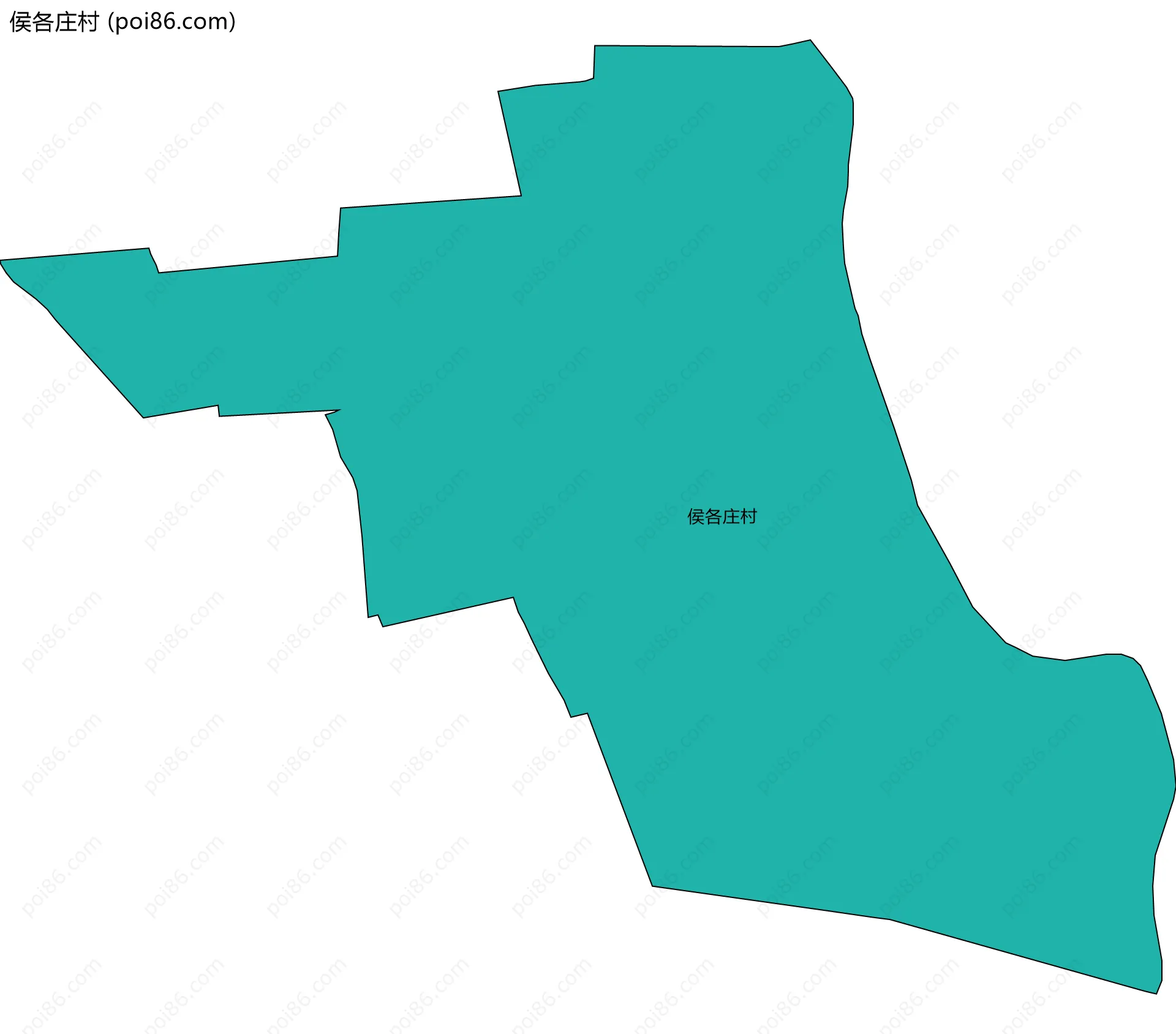 侯各庄村边界地图