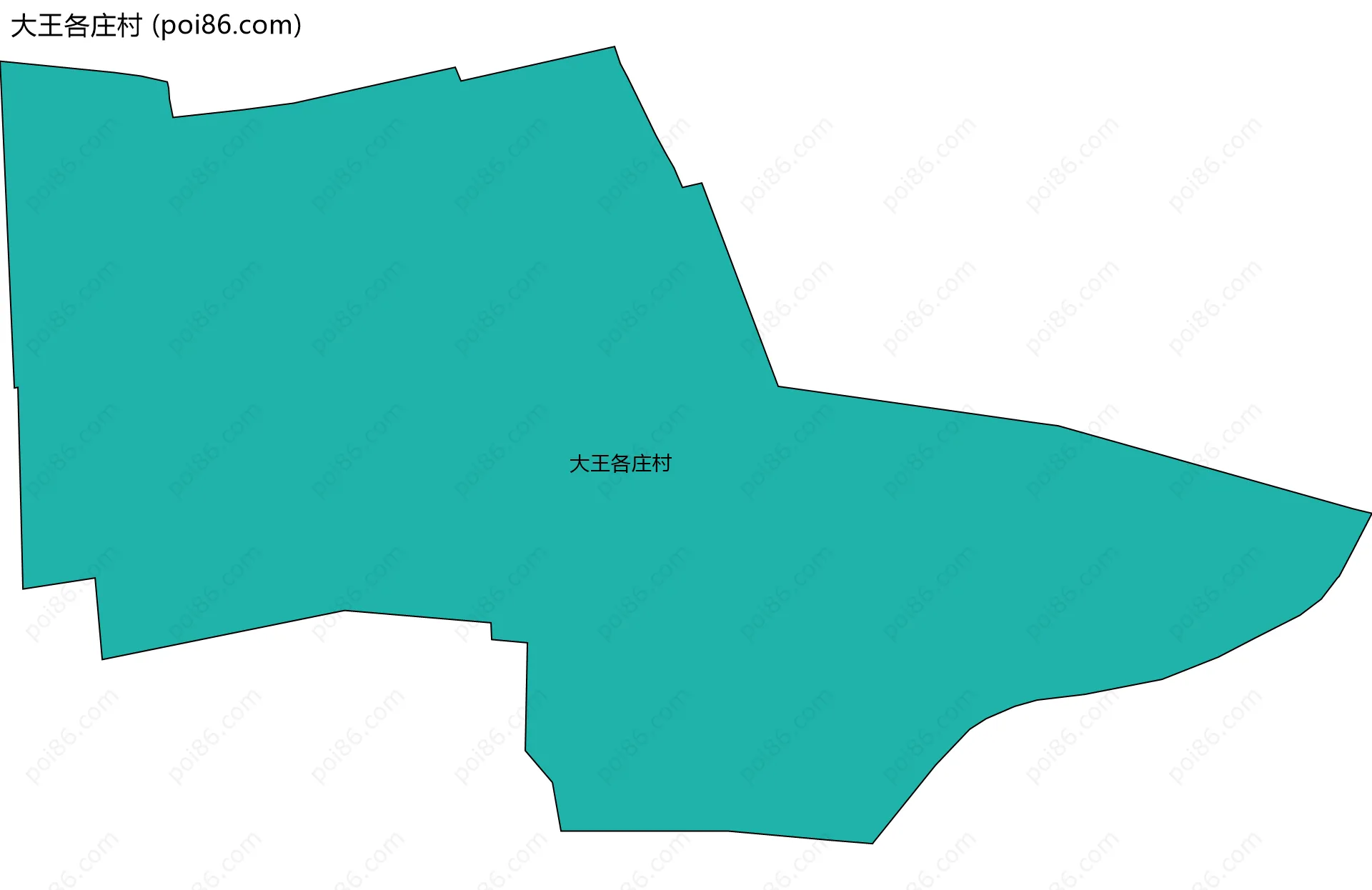 大王各庄村边界地图