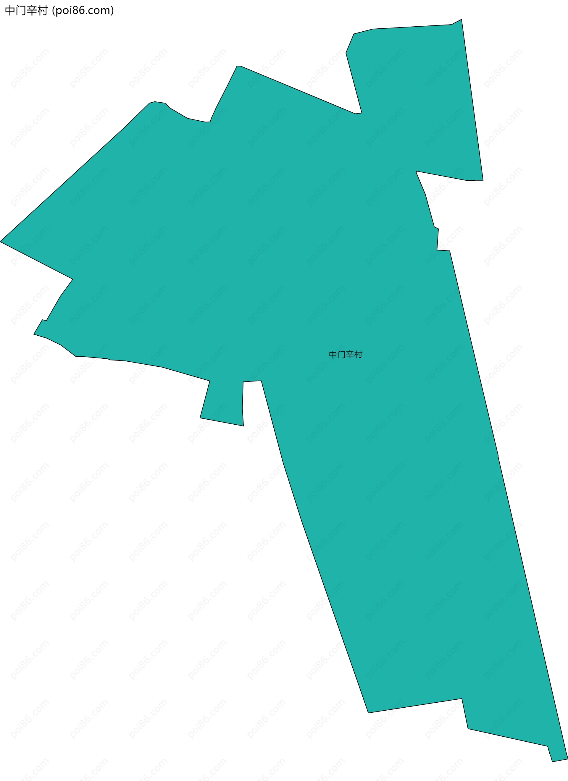 中门辛村边界地图