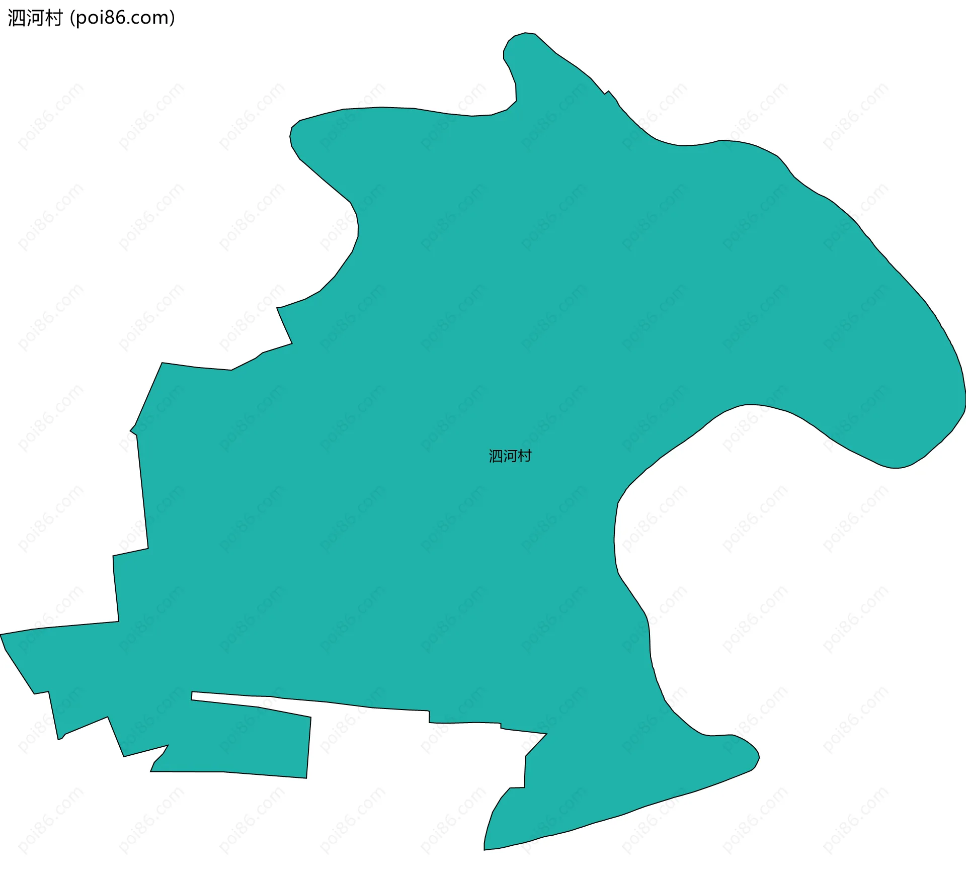 泗河村边界地图