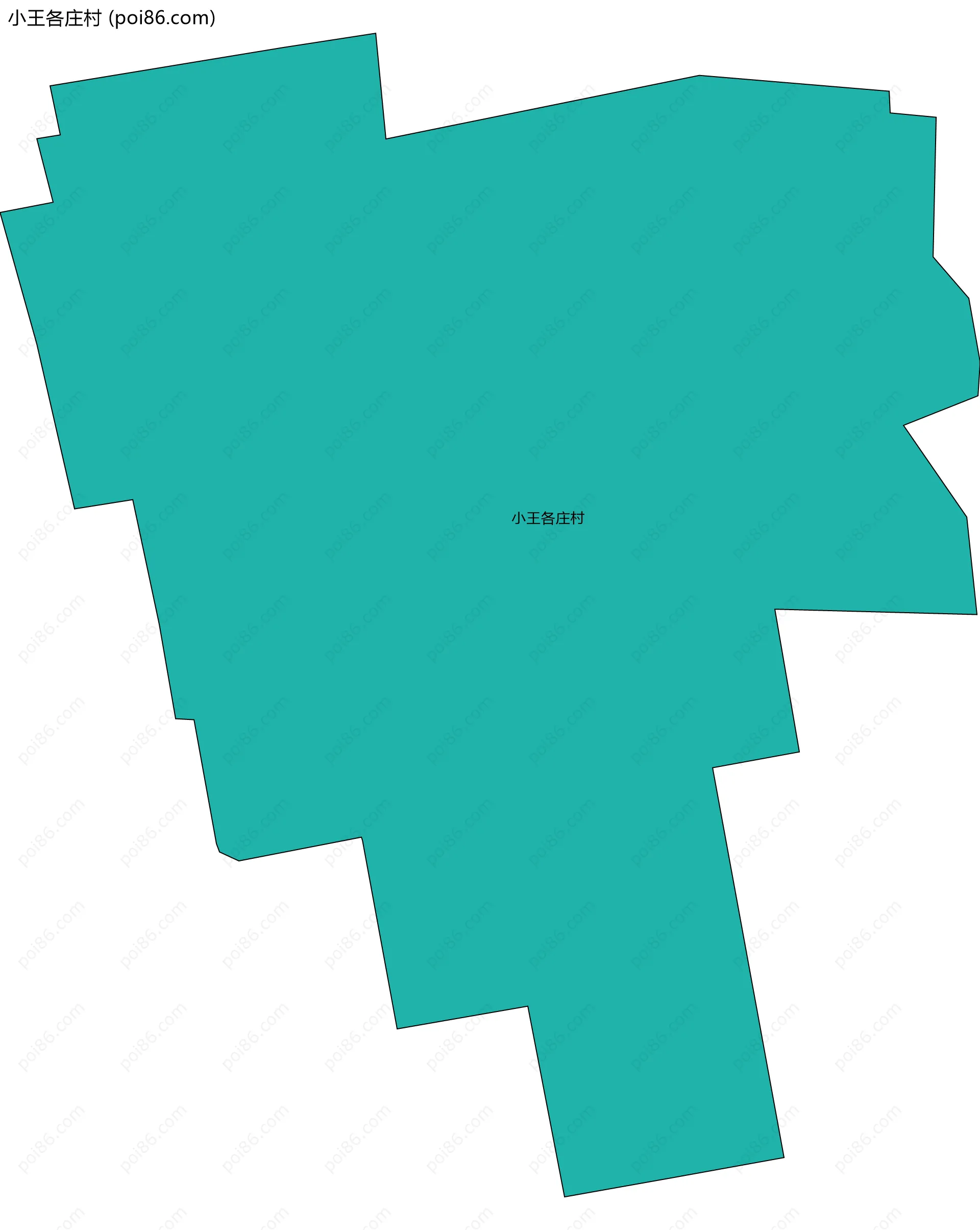 小王各庄村边界地图